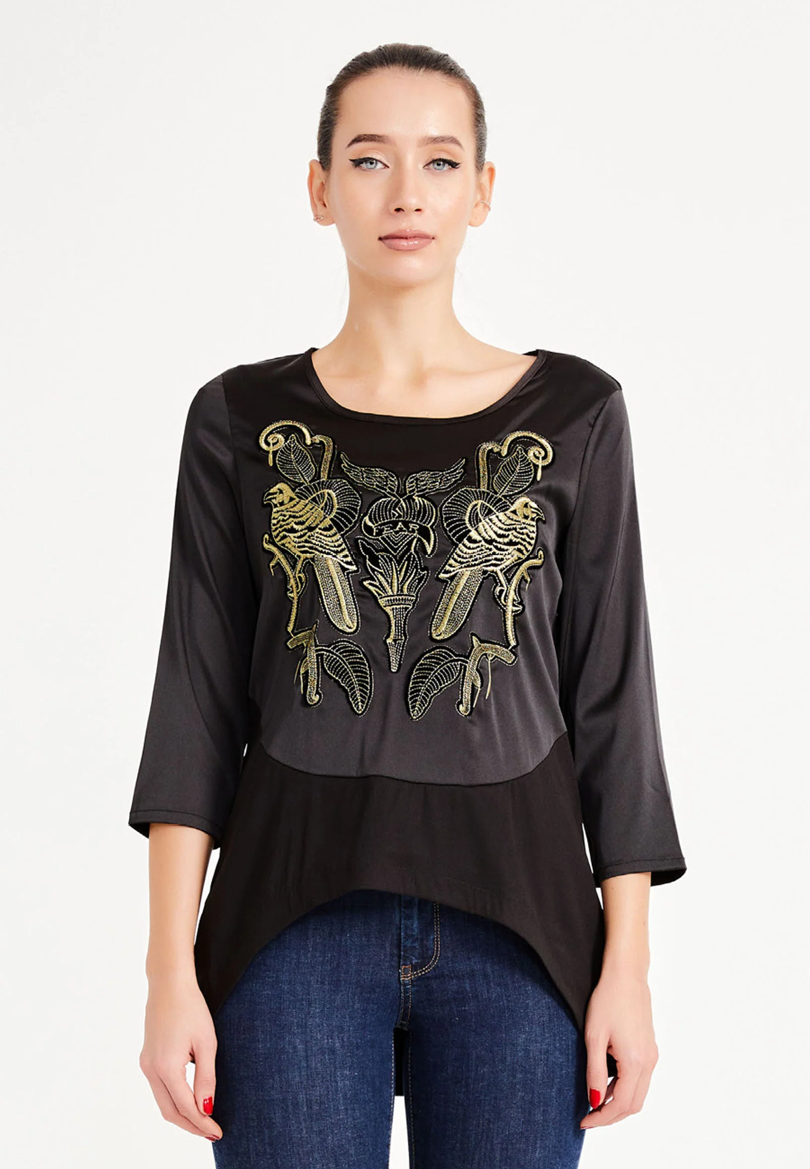 Mid-Length Animal Print Regular Blouse ser21342