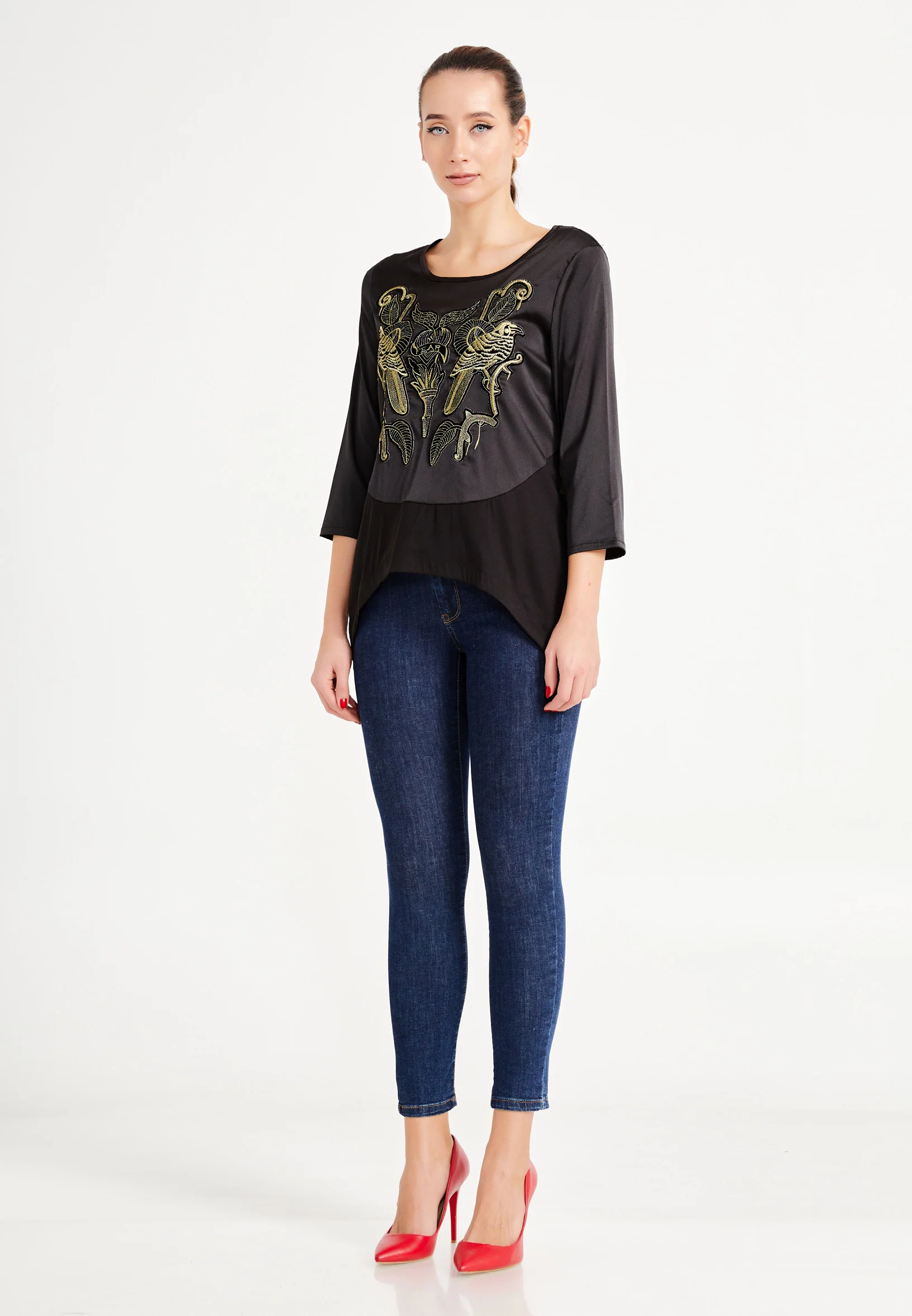 Mid-Length Animal Print Regular Blouse ser21342 - Image 3
