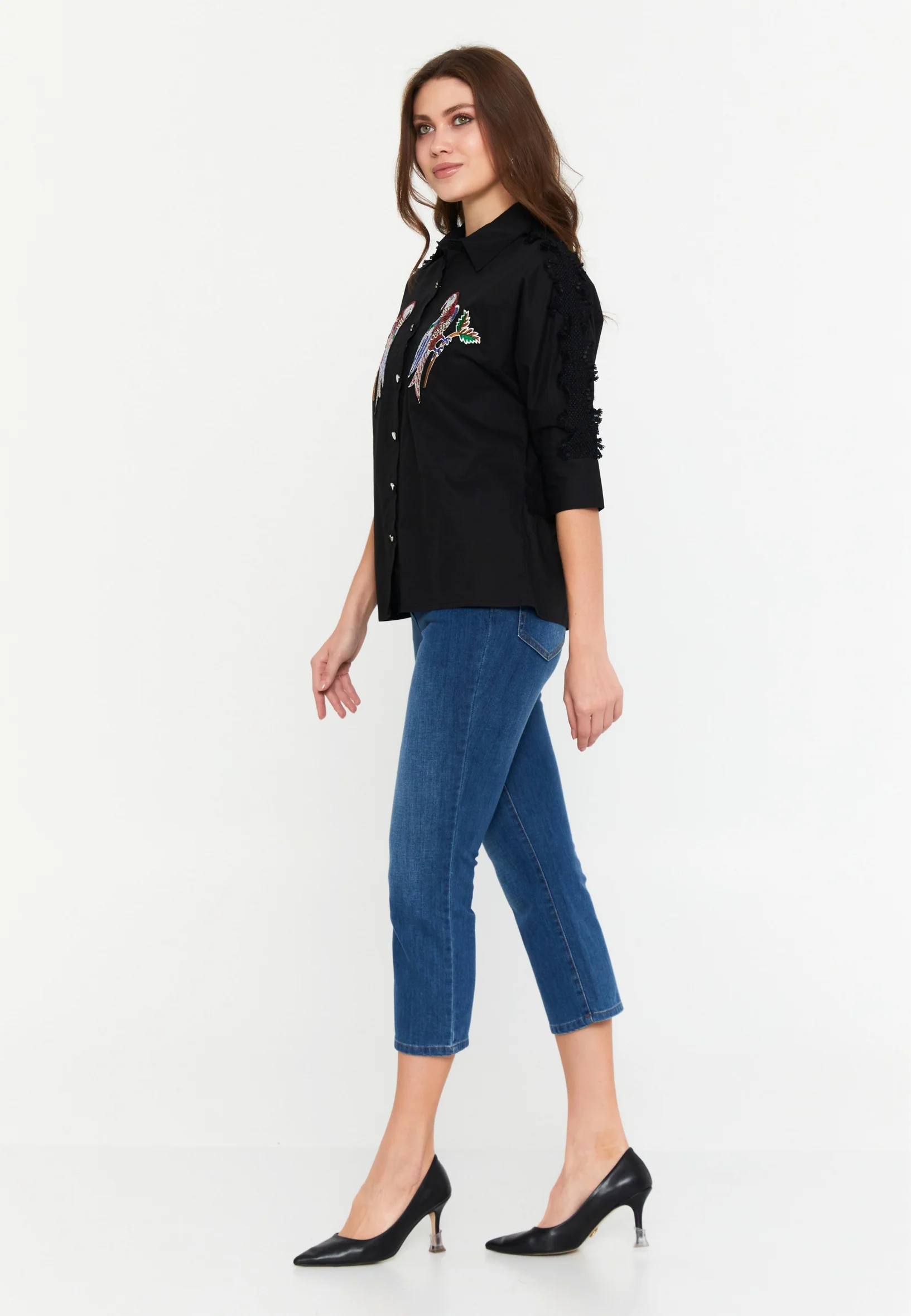 Mid-Length Animal Print Regular Shirt ser26369 - Image 4