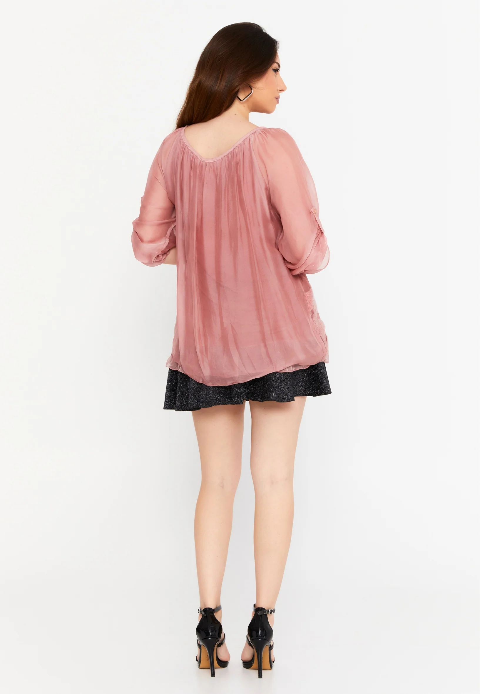 Mid-Length Floral Regular Blouse cav46934 - Image 19