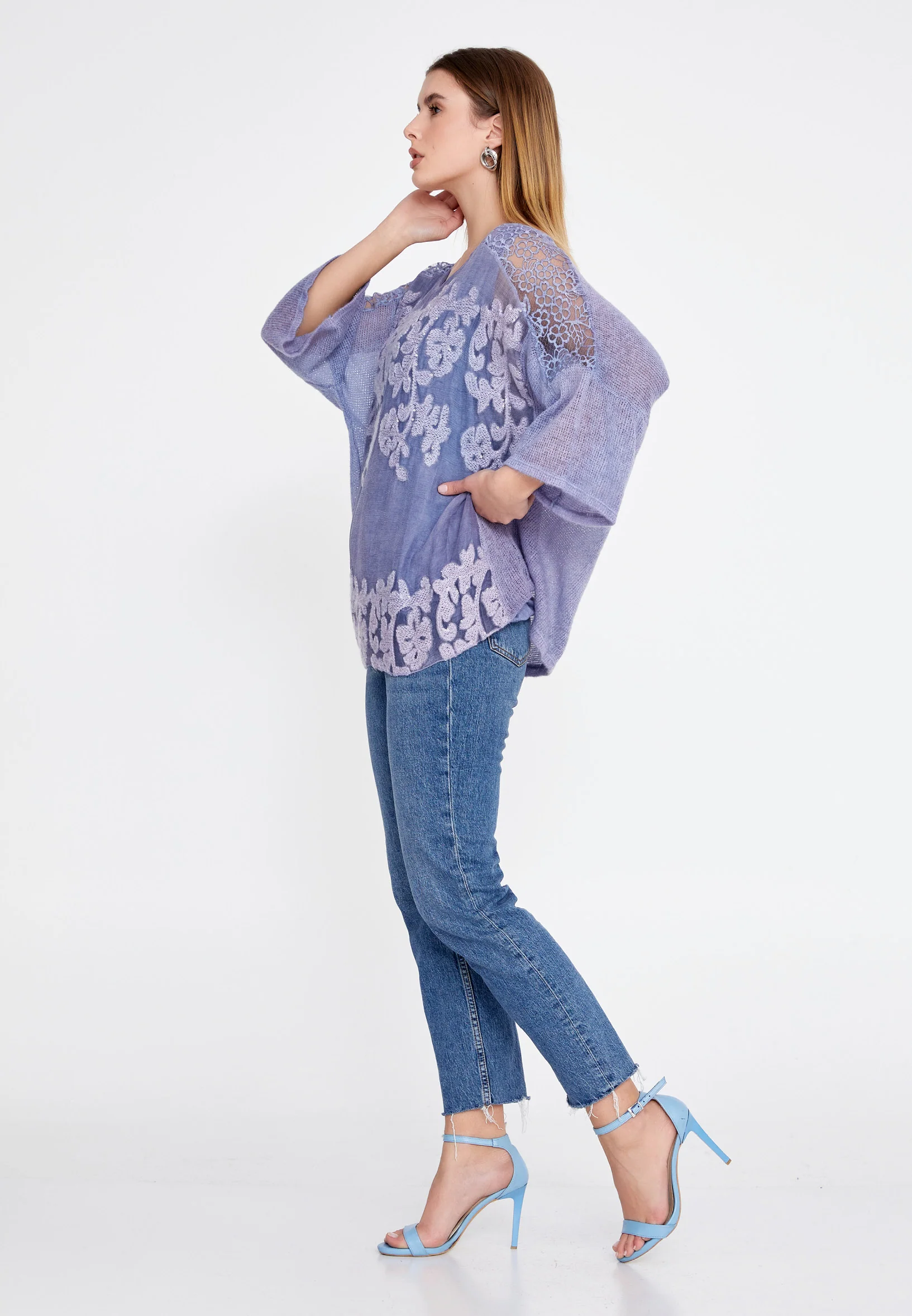 Mid-Length Floral Regular Blouse esl29242 - Image 8