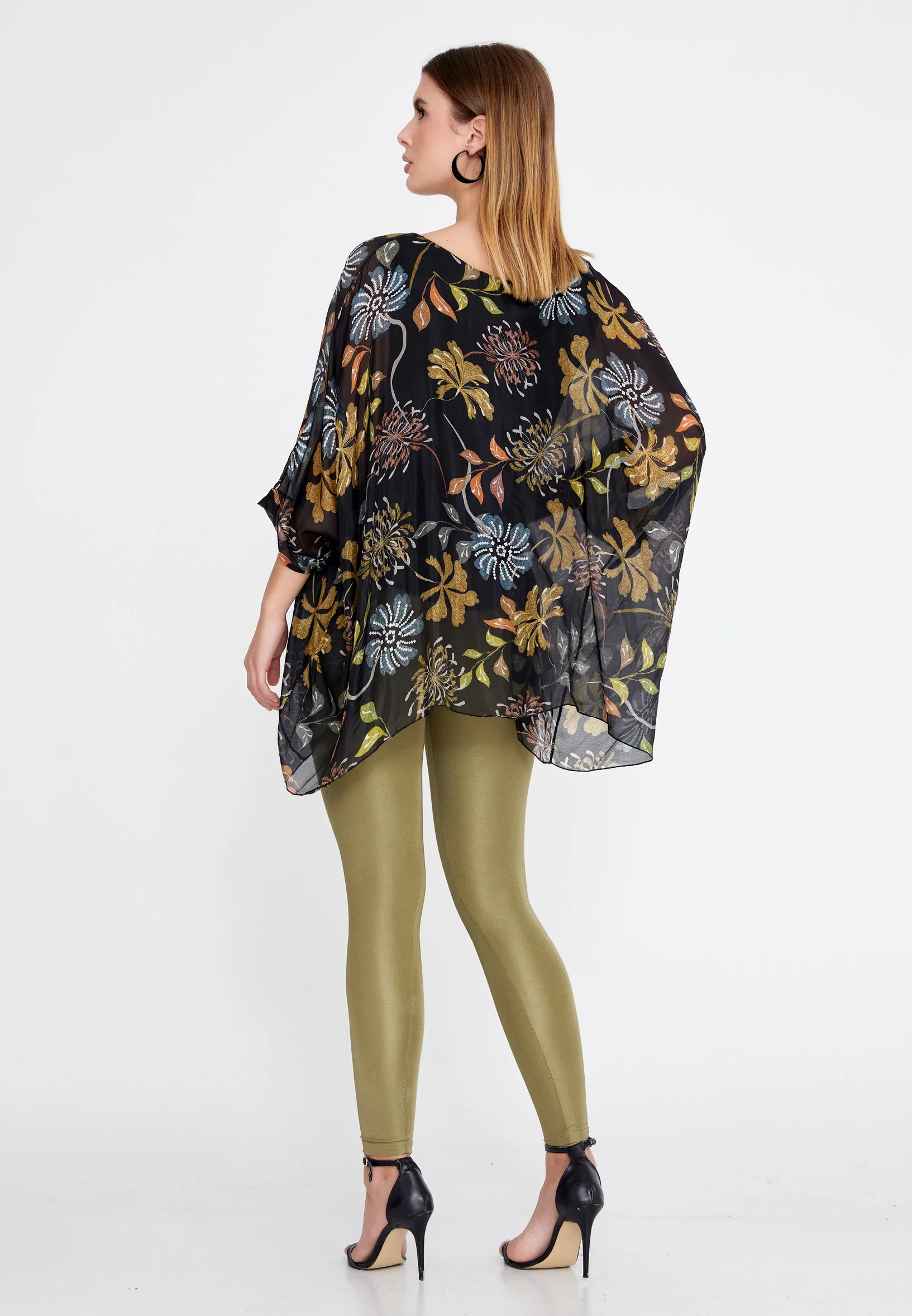 Mid-Length Floral Regular Blouse esl3473 - Image 3