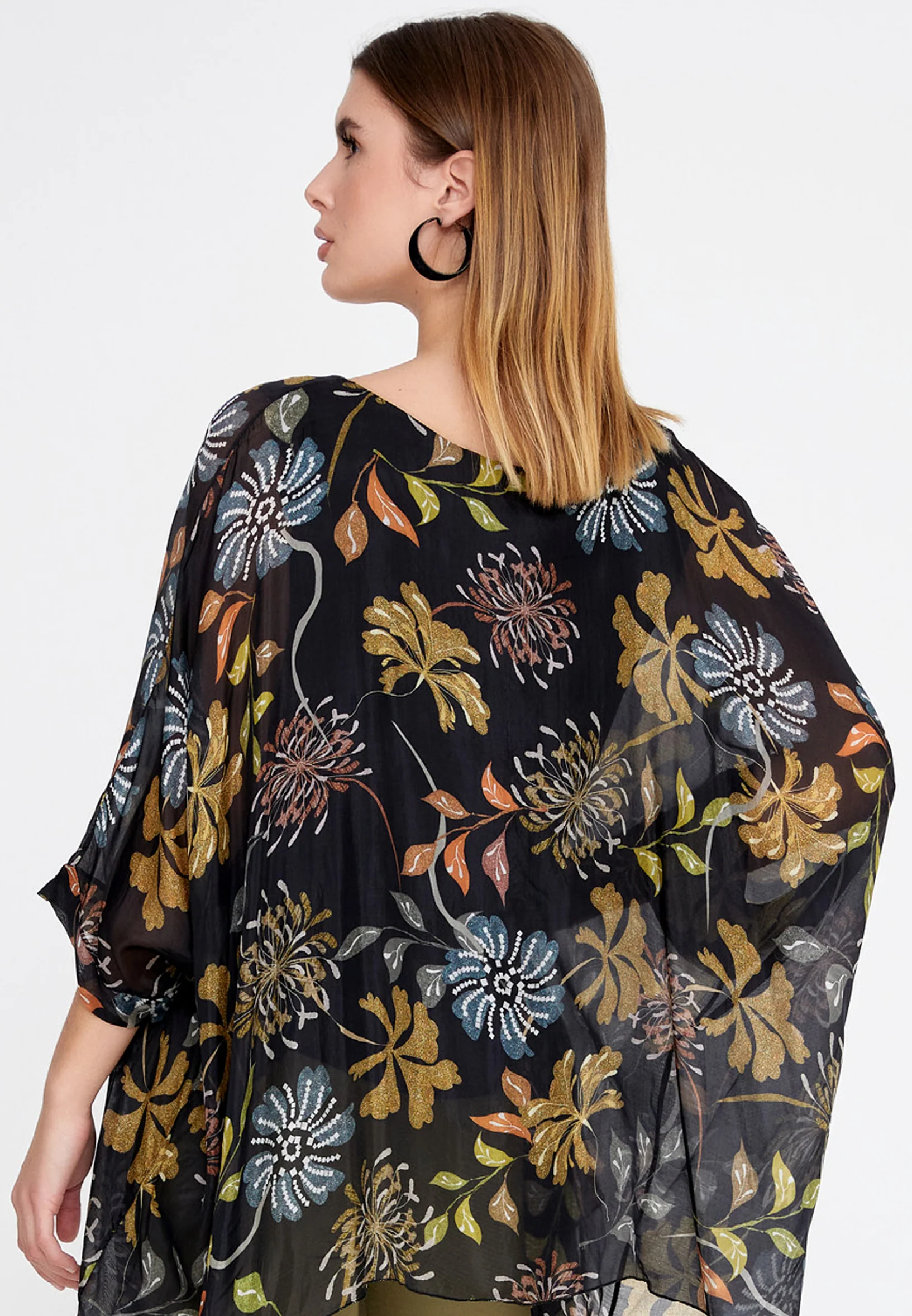 Mid-Length Floral Regular Blouse esl3473 - Image 4