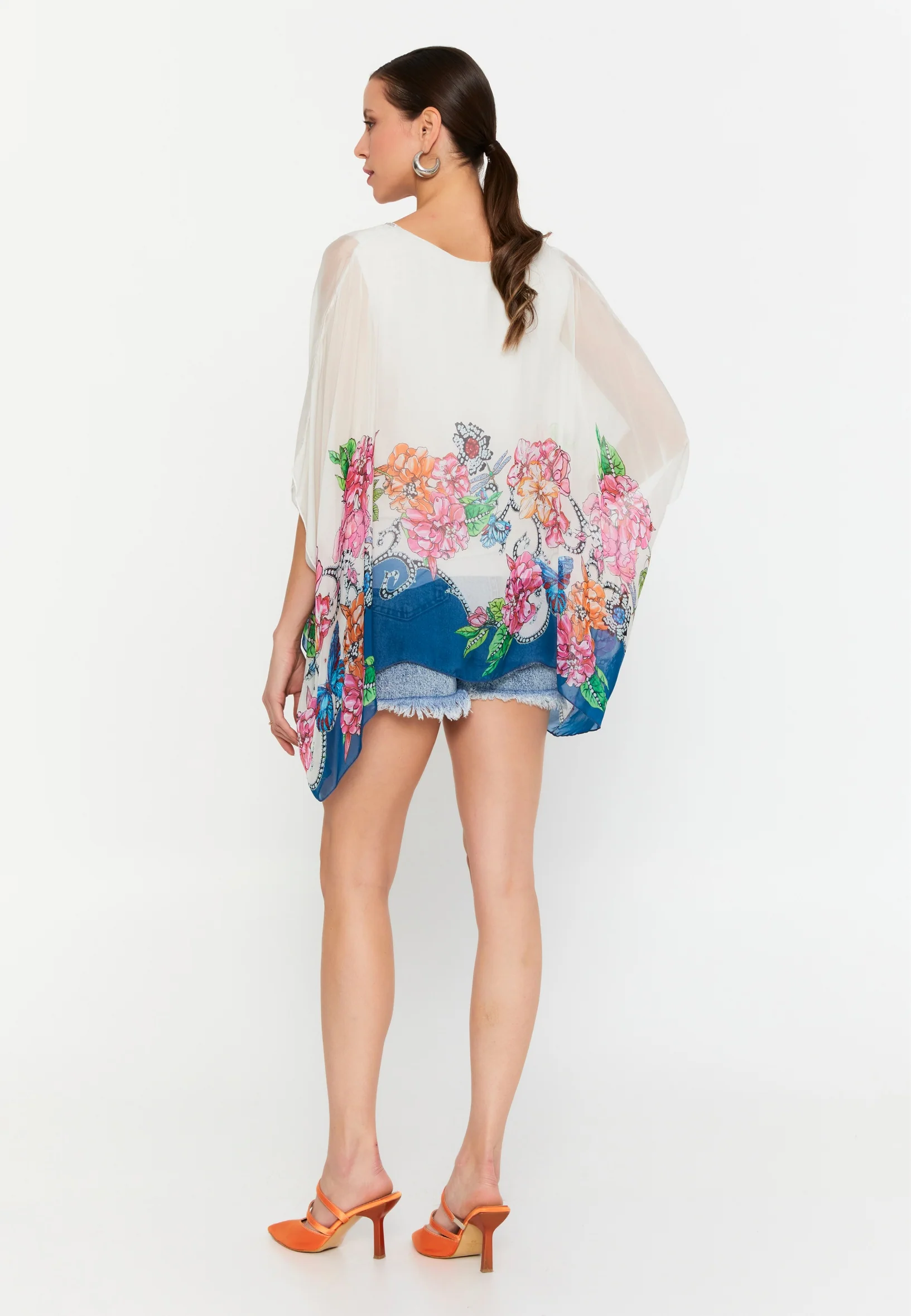 Mid-Length Floral Regular Blouse esl49141 - Image 7