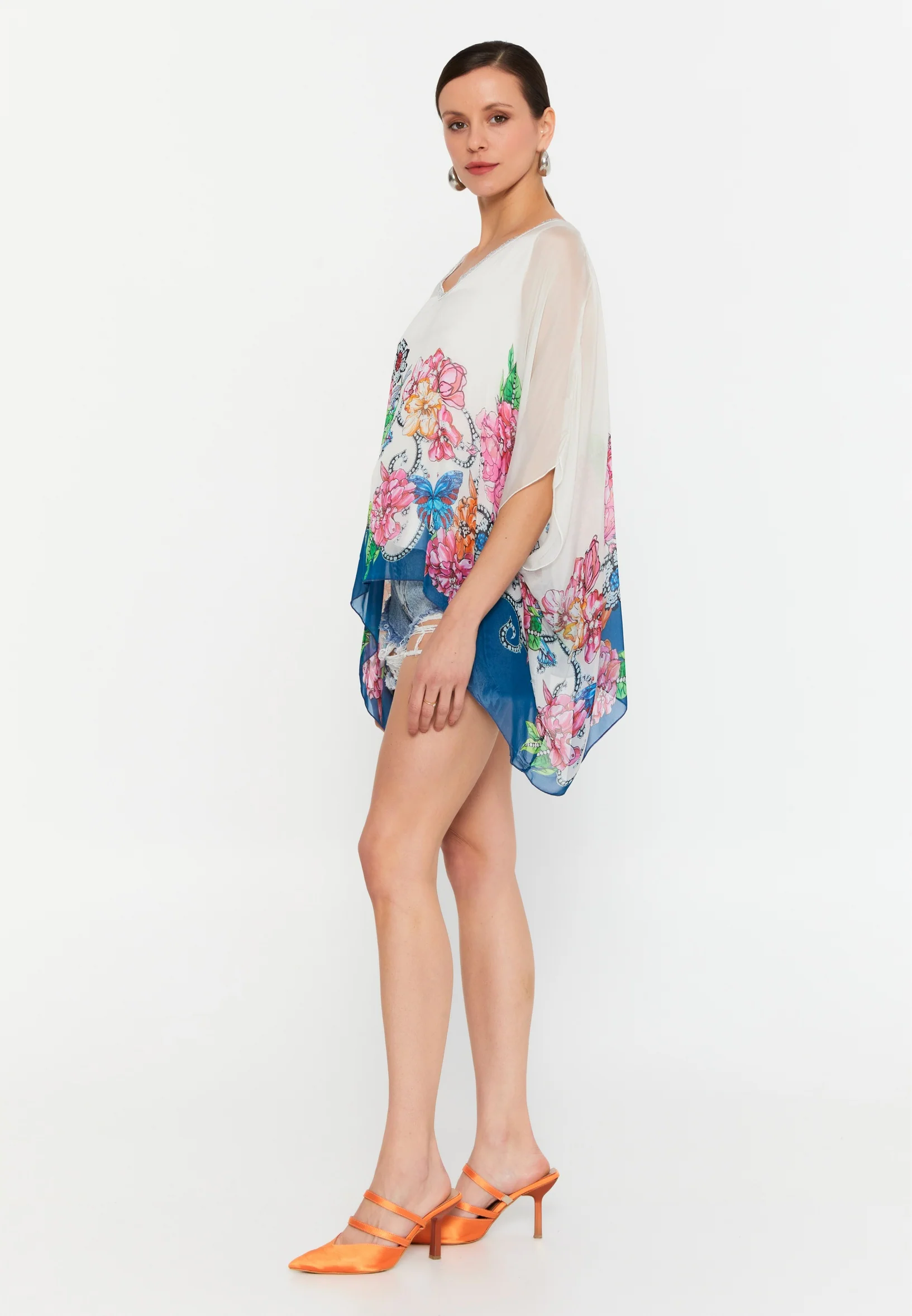 Mid-Length Floral Regular Blouse esl49141 - Image 8
