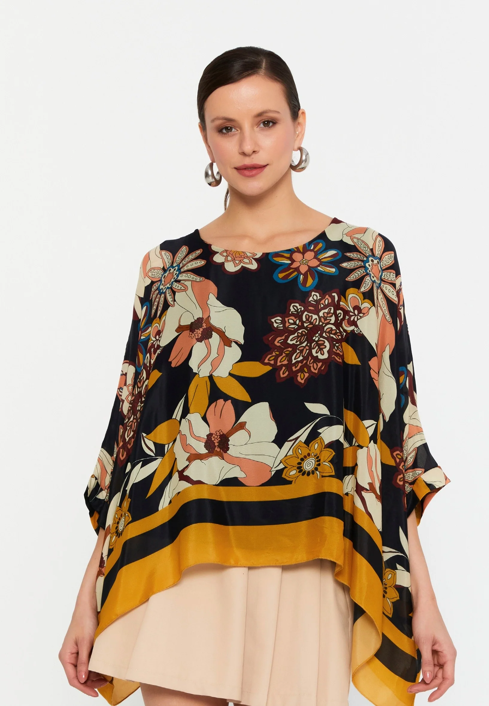 Mid-Length Floral Regular Blouse esl5486 - Image 4