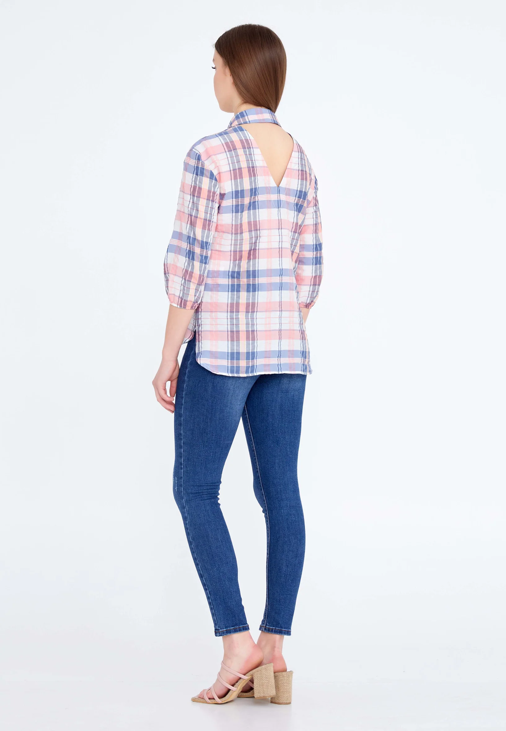 Mid-Length Geometric Regular Shirt qml-qb4 - Image 4