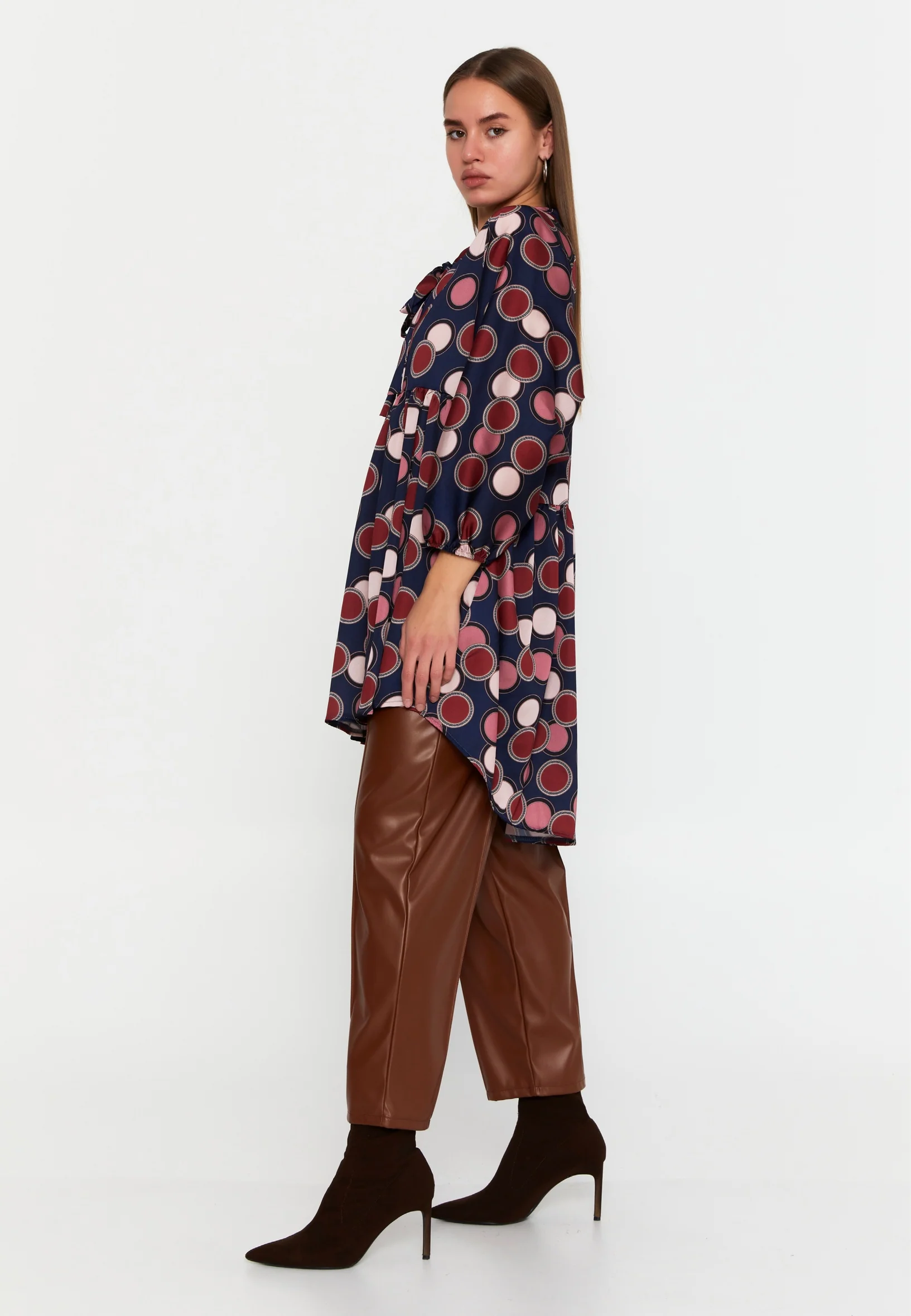 Mid-Length Geometric Regular Tunic esldw56 - Image 12