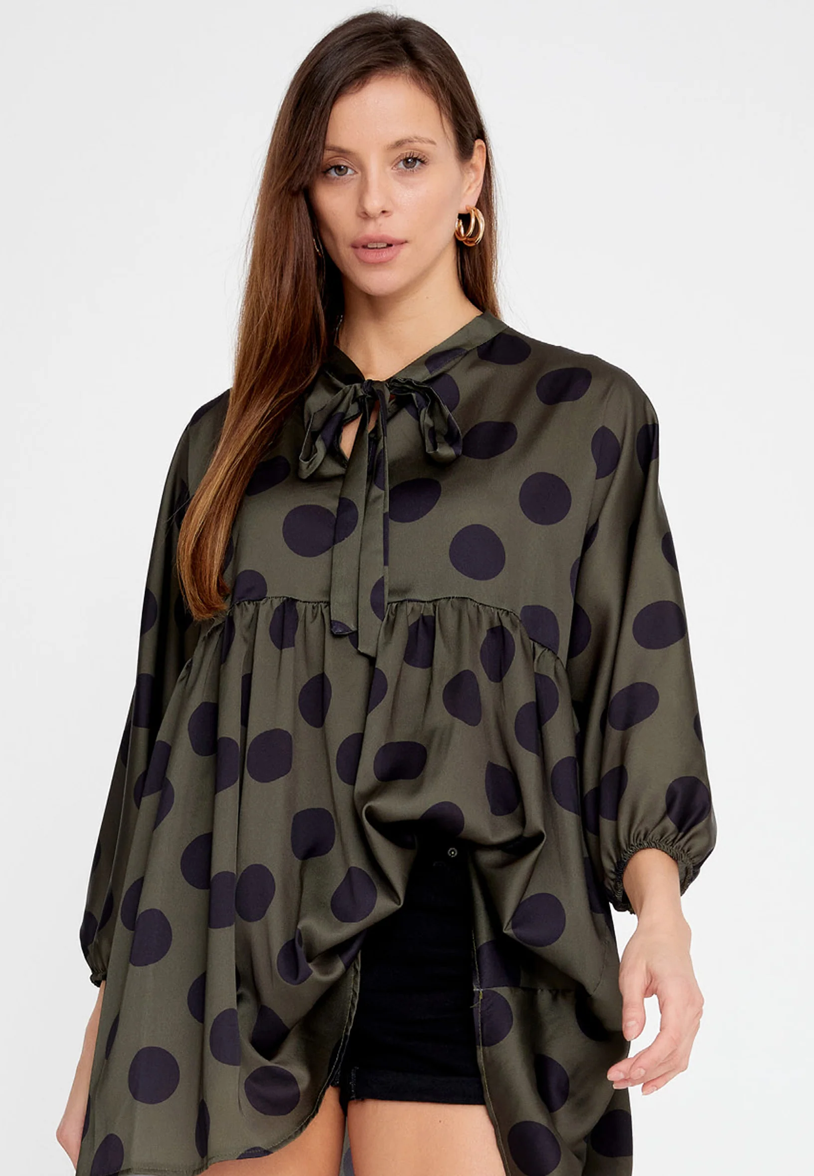 Mid-Length Geometric Regular Tunic esldw56pois - Image 13