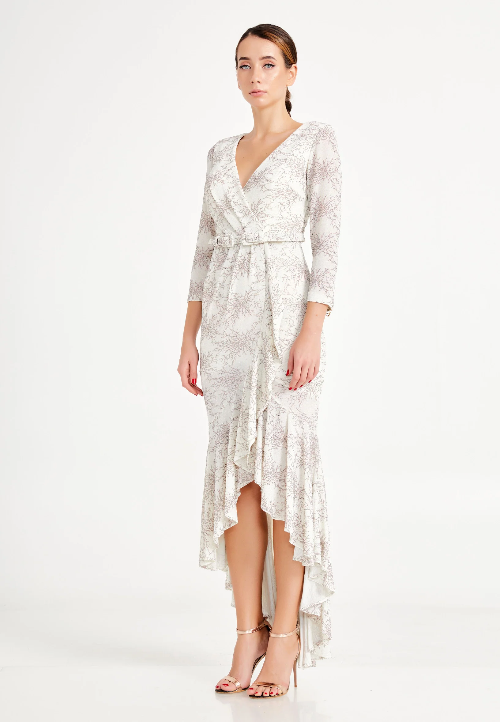 Mid-Length High-Low Lycra Column Regular Wedding Guest Dress frc6457 - Image 7