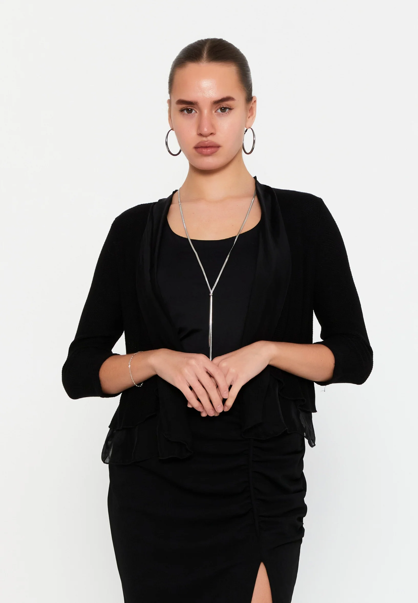 Mid-Length Knitwear Regular Cardigan esl29203