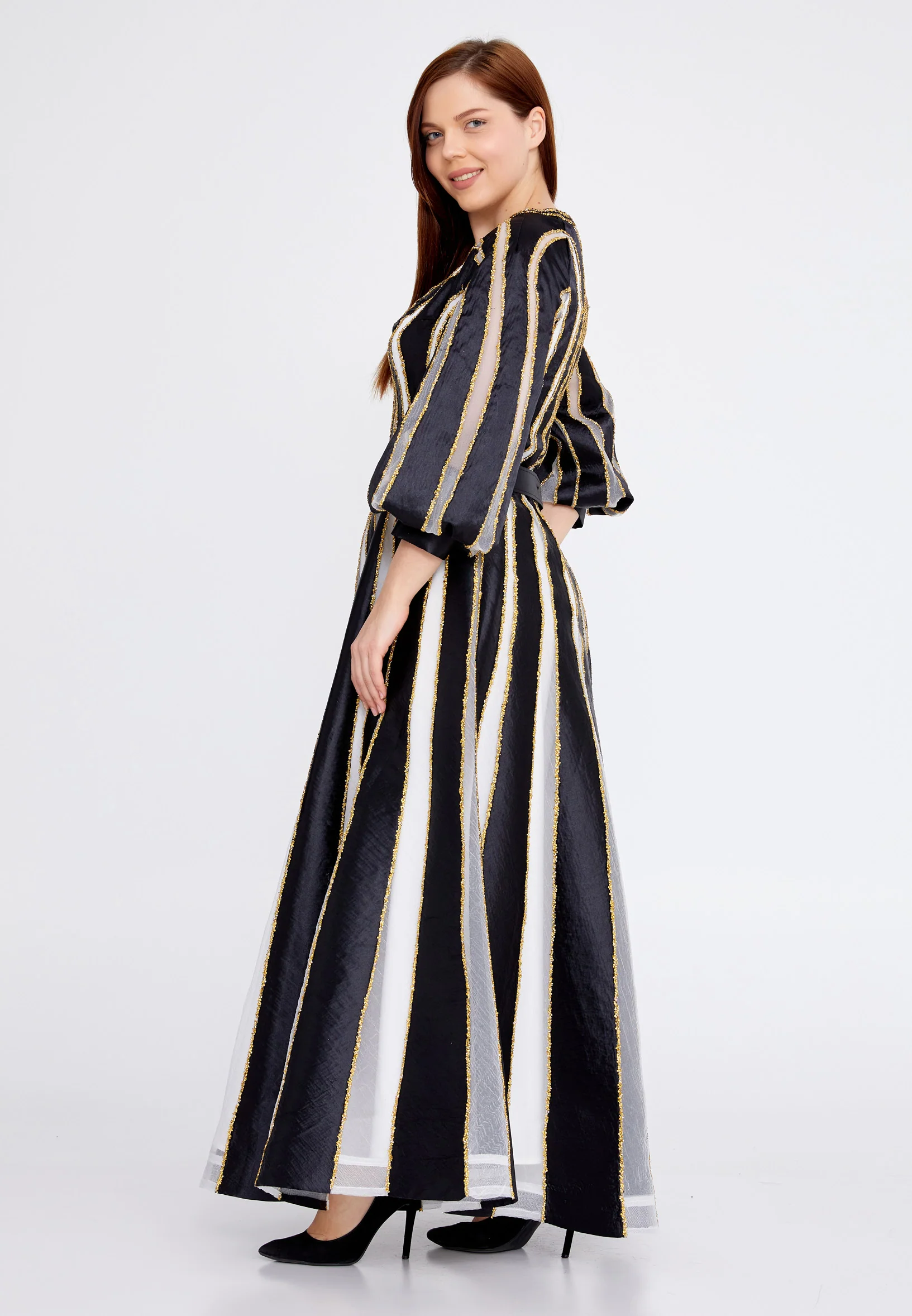 Mid-Length Maxi Chiffon A - Line Plus Size Prom Dress crm22sel0883-b - Image 3