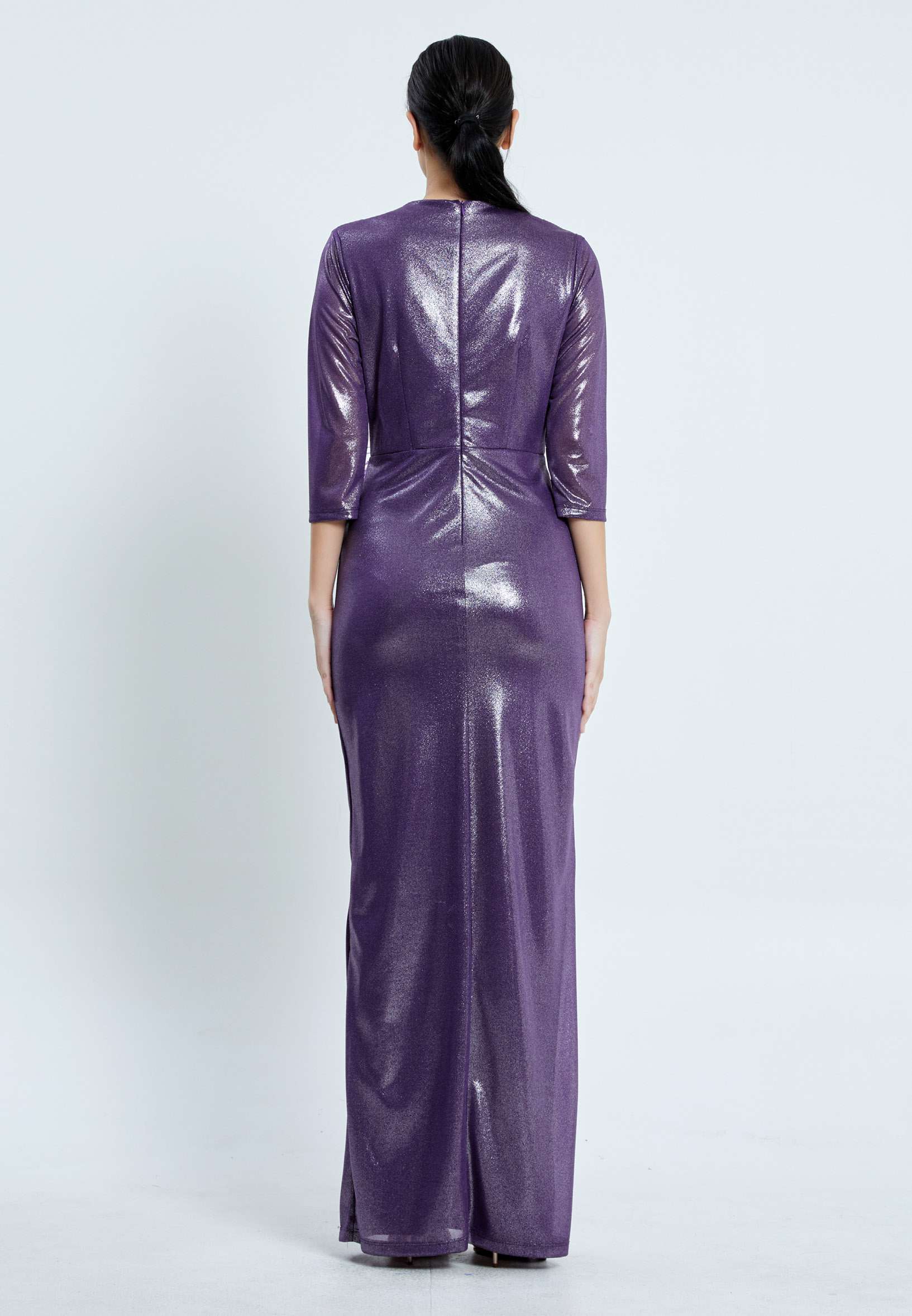 Mid-Length Maxi Chiffon Bodycon Regular Wedding Guest Dress pnl7040 - Image 14
