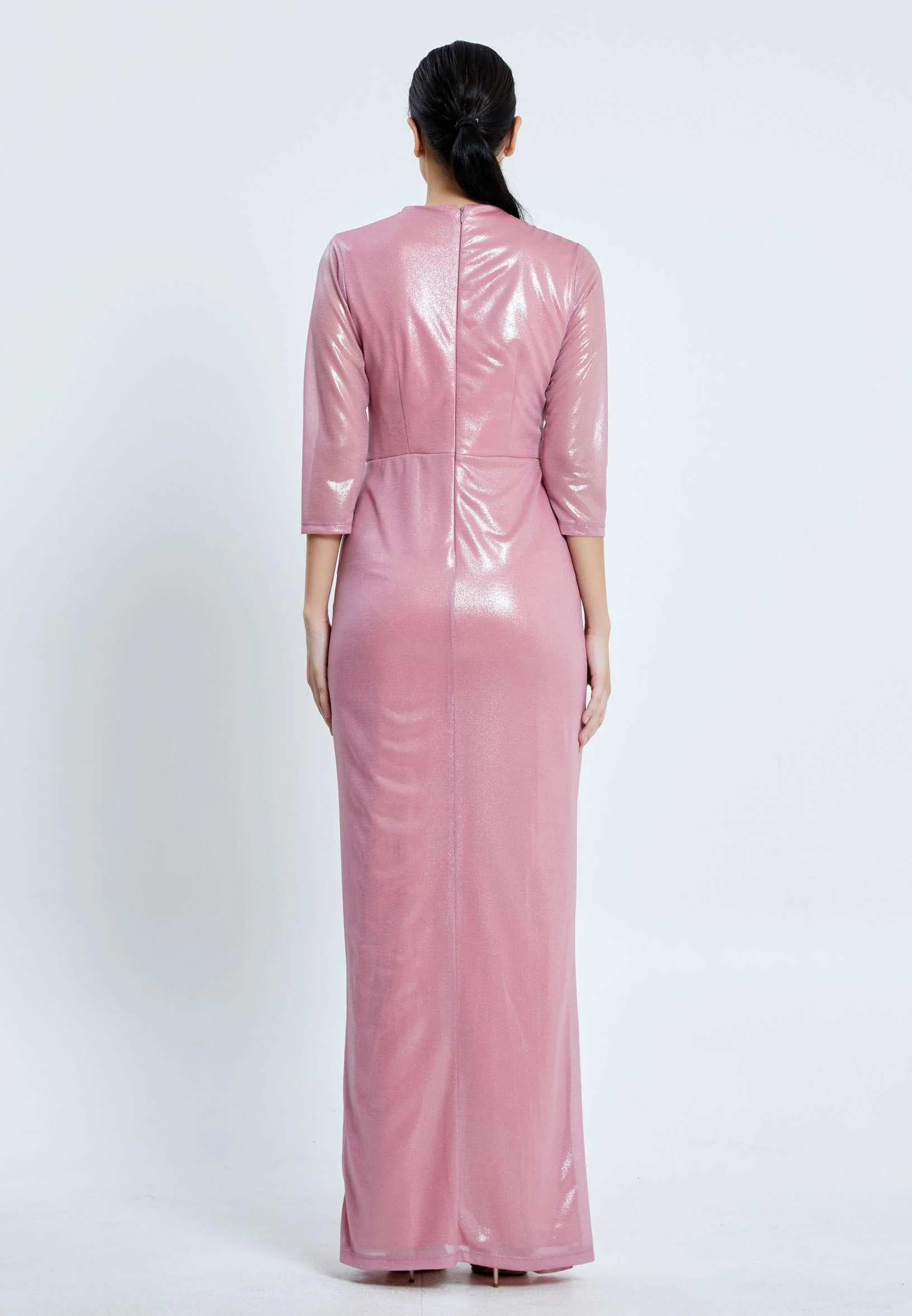 Mid-Length Maxi Chiffon Bodycon Regular Wedding Guest Dress pnl7040 - Image 22
