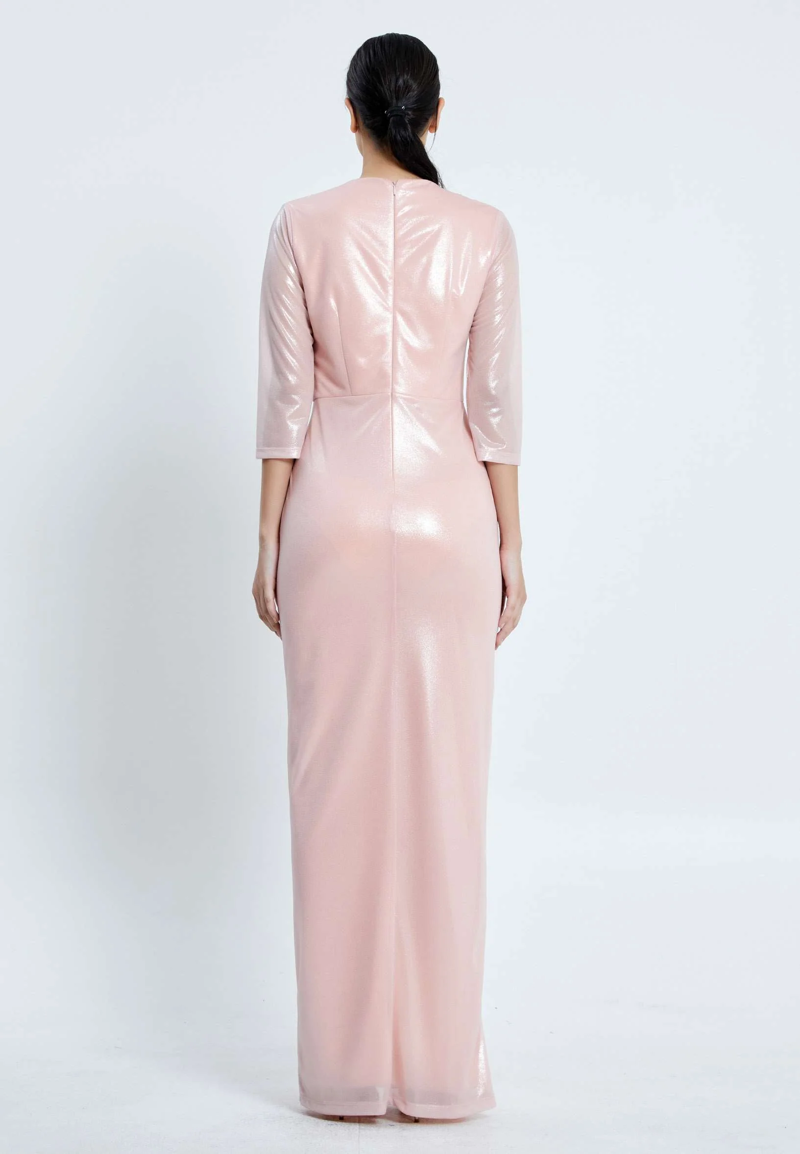 Mid-Length Maxi Chiffon Bodycon Regular Wedding Guest Dress pnl7040 - Image 26