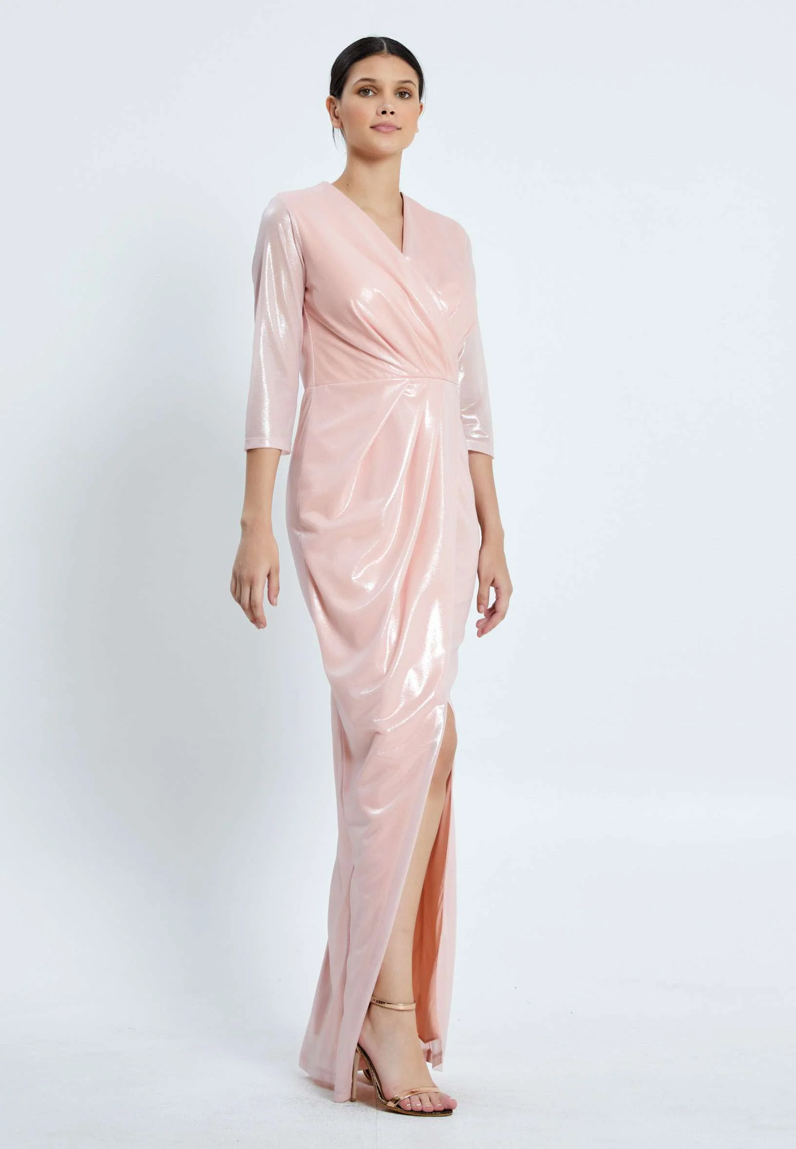 Mid-Length Maxi Chiffon Bodycon Regular Wedding Guest Dress pnl7040 - Image 27