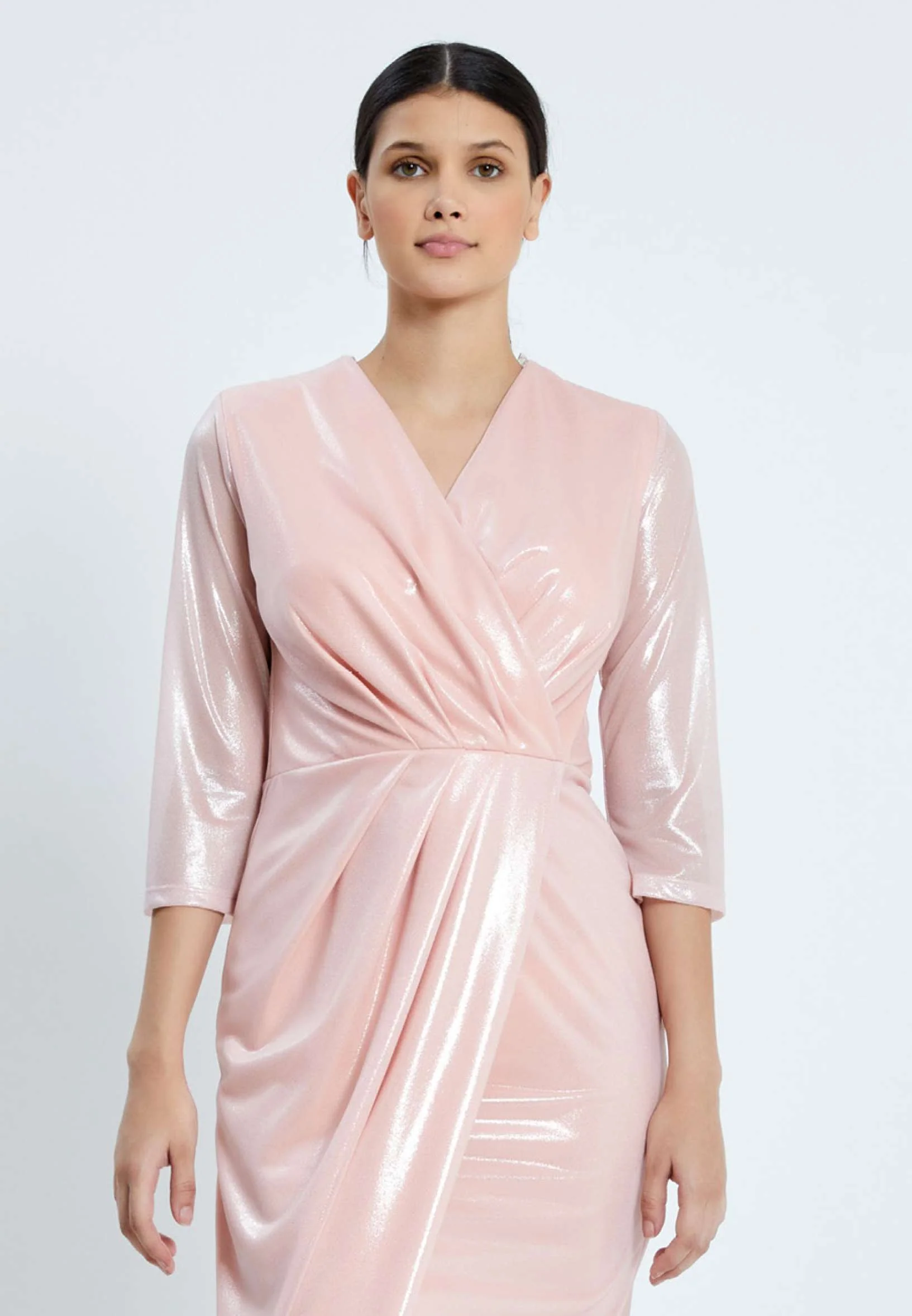 Mid-Length Maxi Chiffon Bodycon Regular Wedding Guest Dress pnl7040 - Image 28