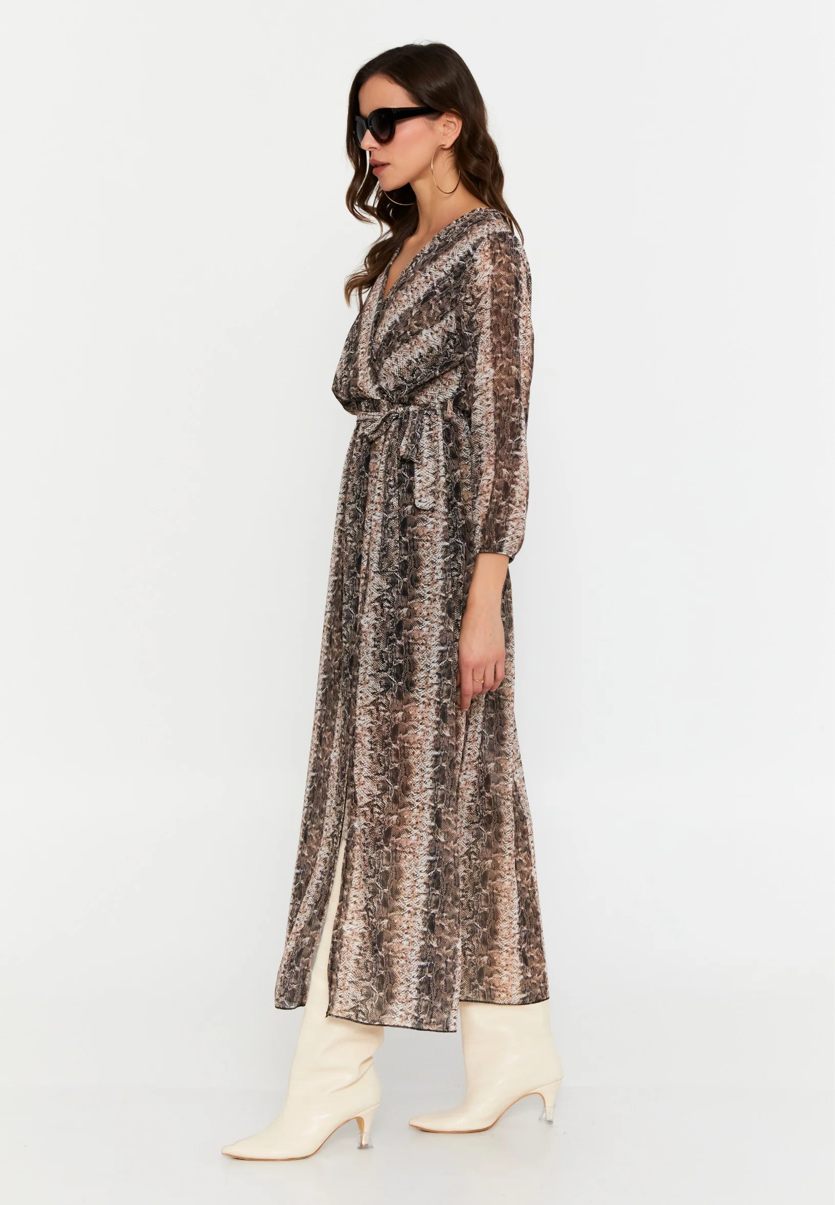 Mid-Length Maxi Chiffon Column Regular Casual Dress clf15391 - Image 15