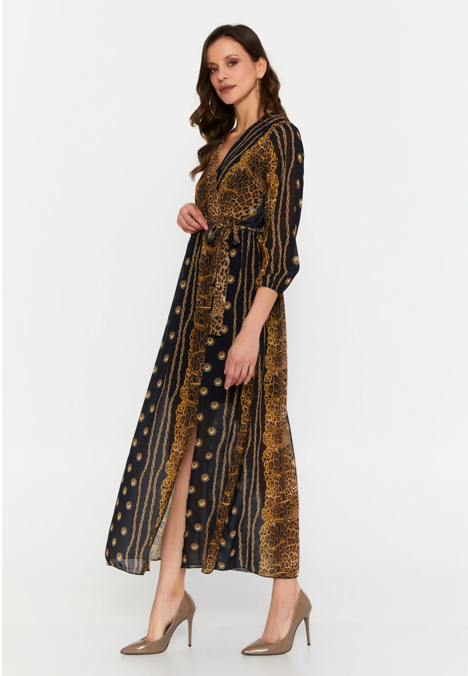 Mid-Length Maxi Chiffon Column Regular Casual Dress clf15391 - Image 3