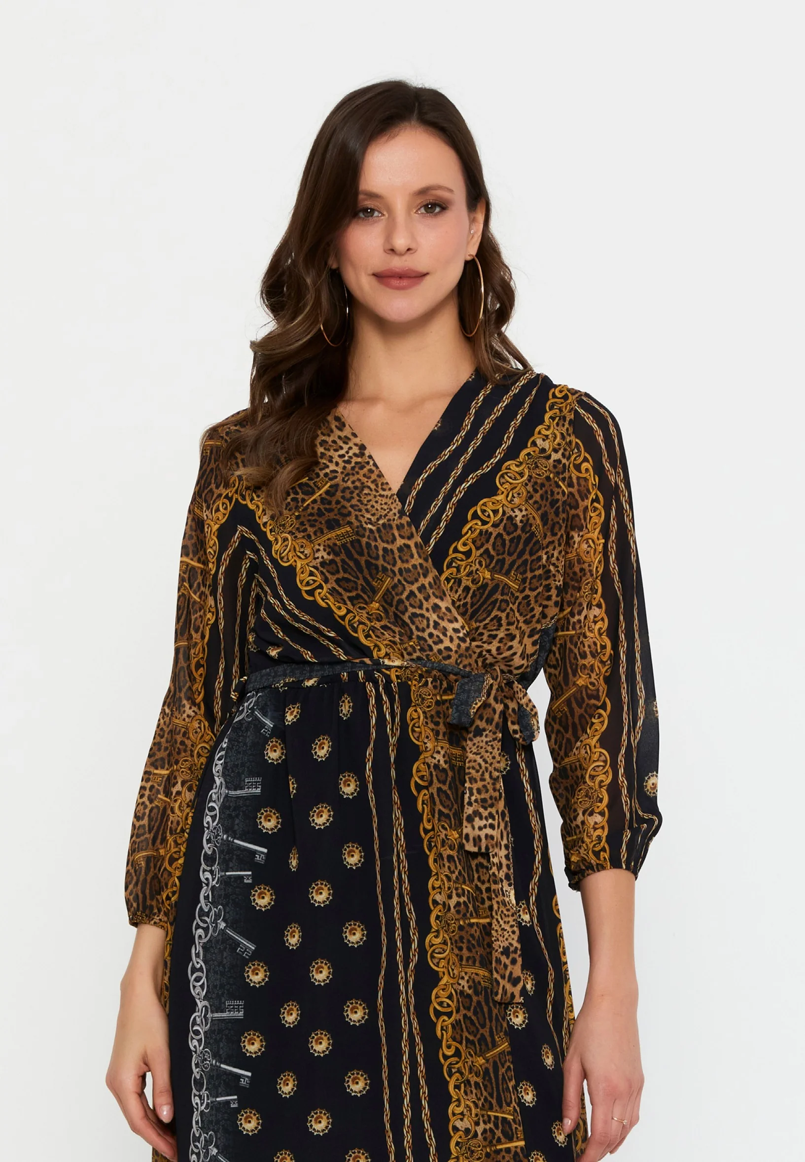 Mid-Length Maxi Chiffon Column Regular Casual Dress clf15391 - Image 4