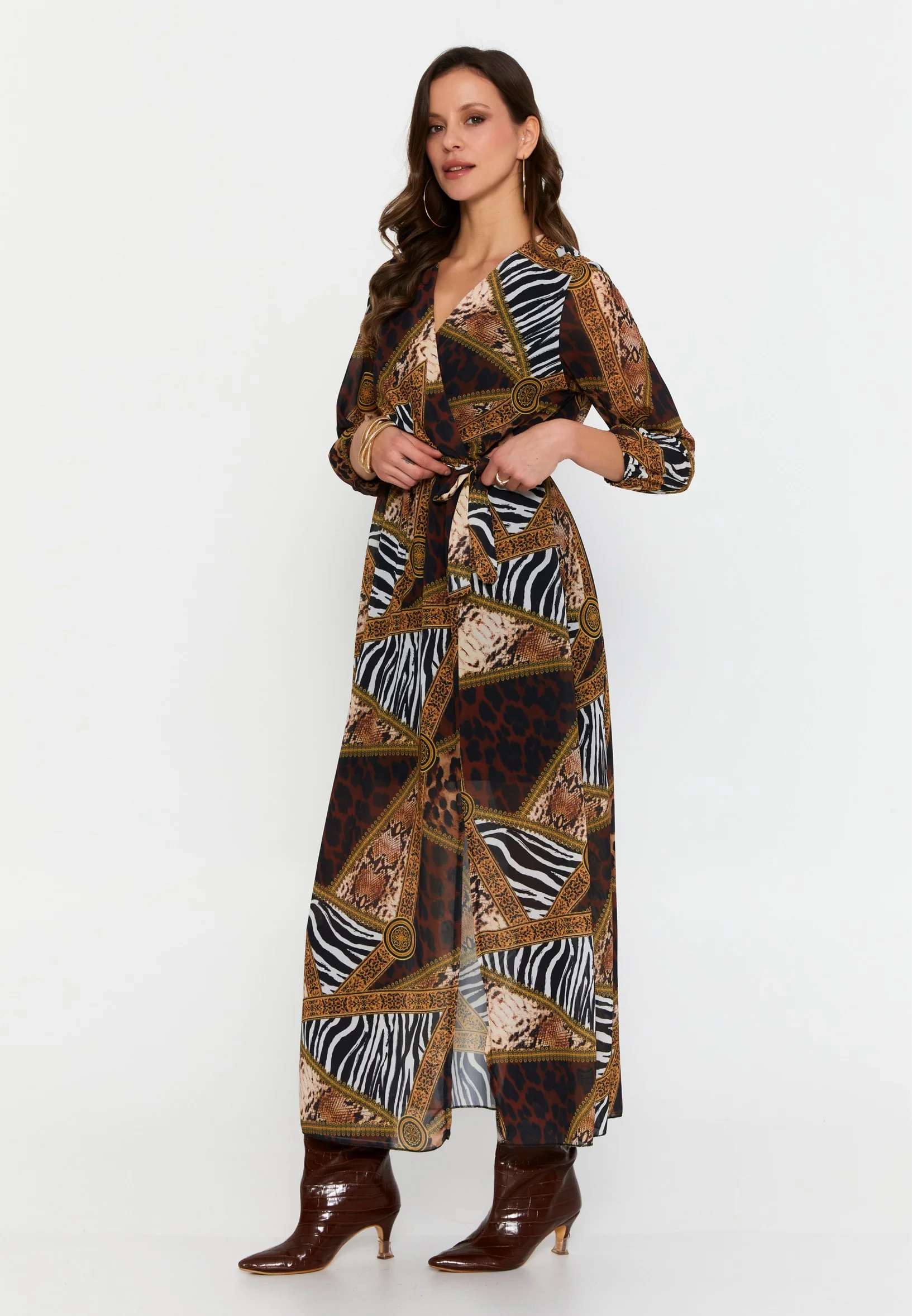 Mid-Length Maxi Chiffon Column Regular Casual Dress clf15391 - Image 7