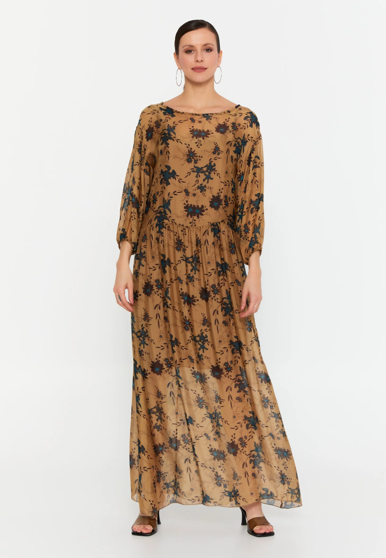 Mid-Length Maxi Chiffon Column Regular Casual Dress esl69490