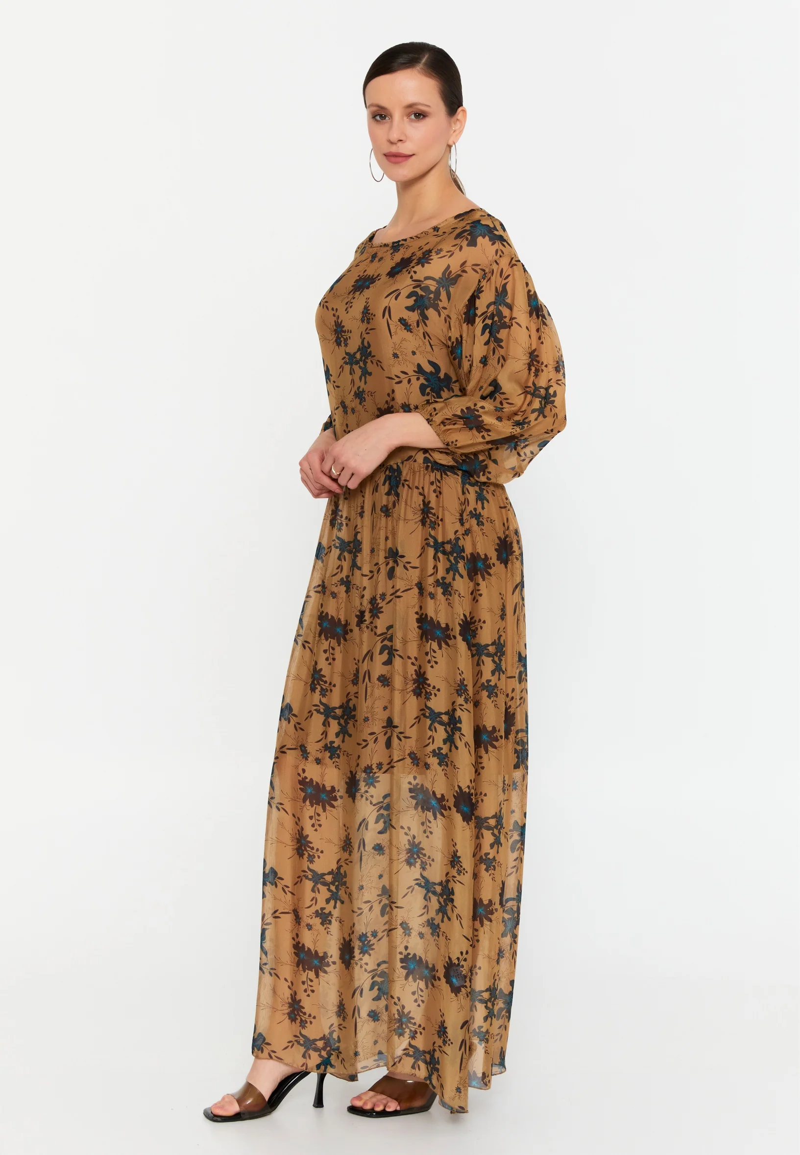 Mid-Length Maxi Chiffon Column Regular Casual Dress esl69490 - Image 3