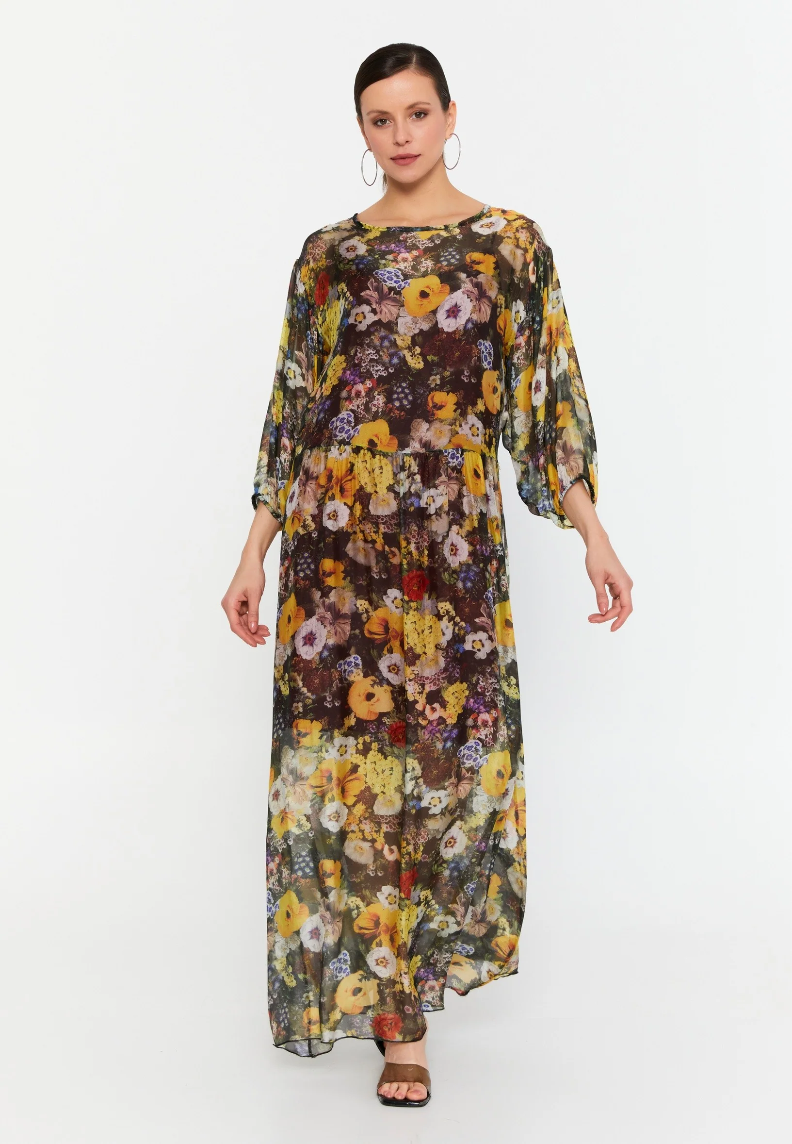 Mid-Length Maxi Chiffon Column Regular Casual Dress esl69490 - Image 9