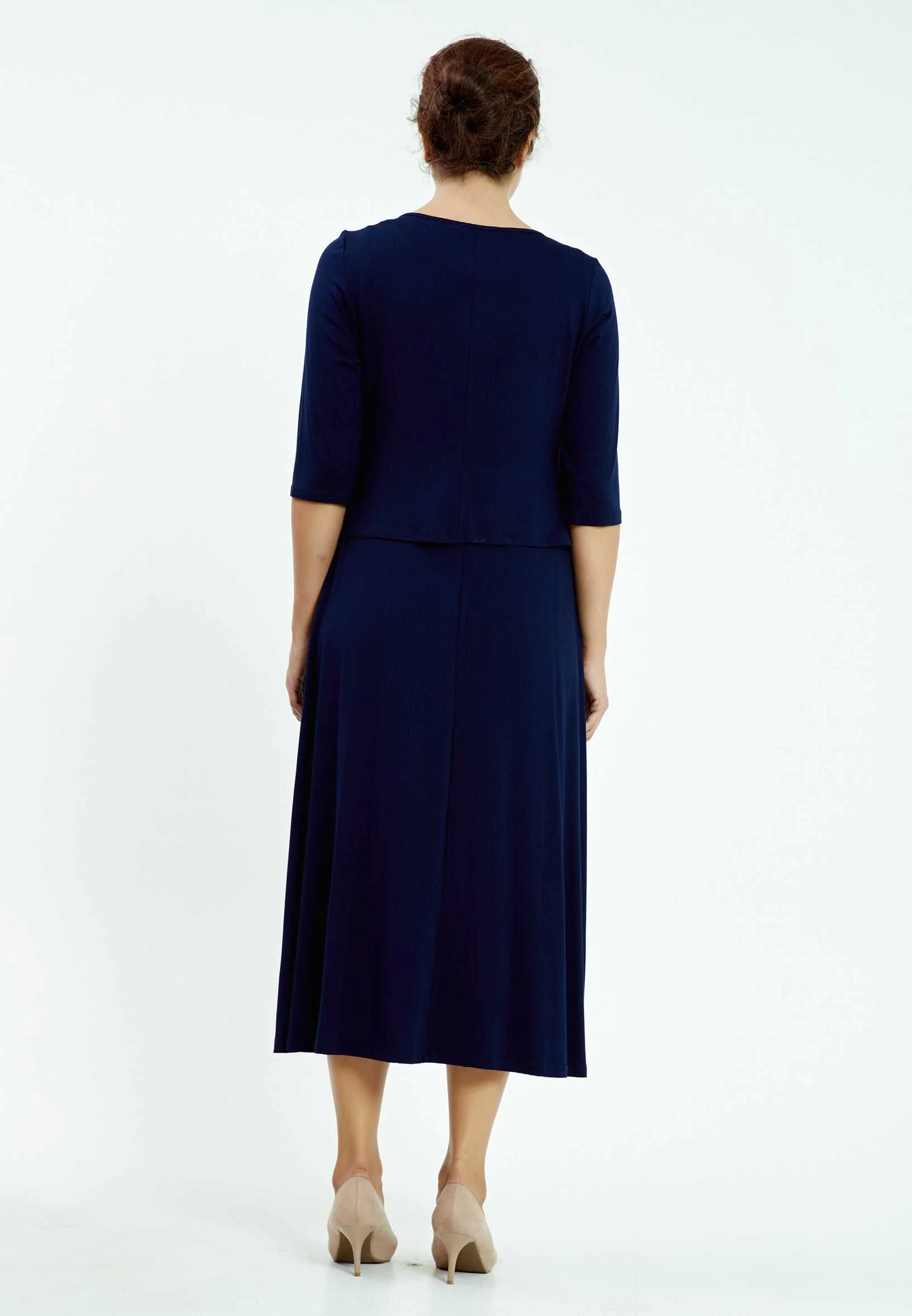 Mid-Length Maxi Column Plus Size Casual Dress ayb18k7910 - Image 6