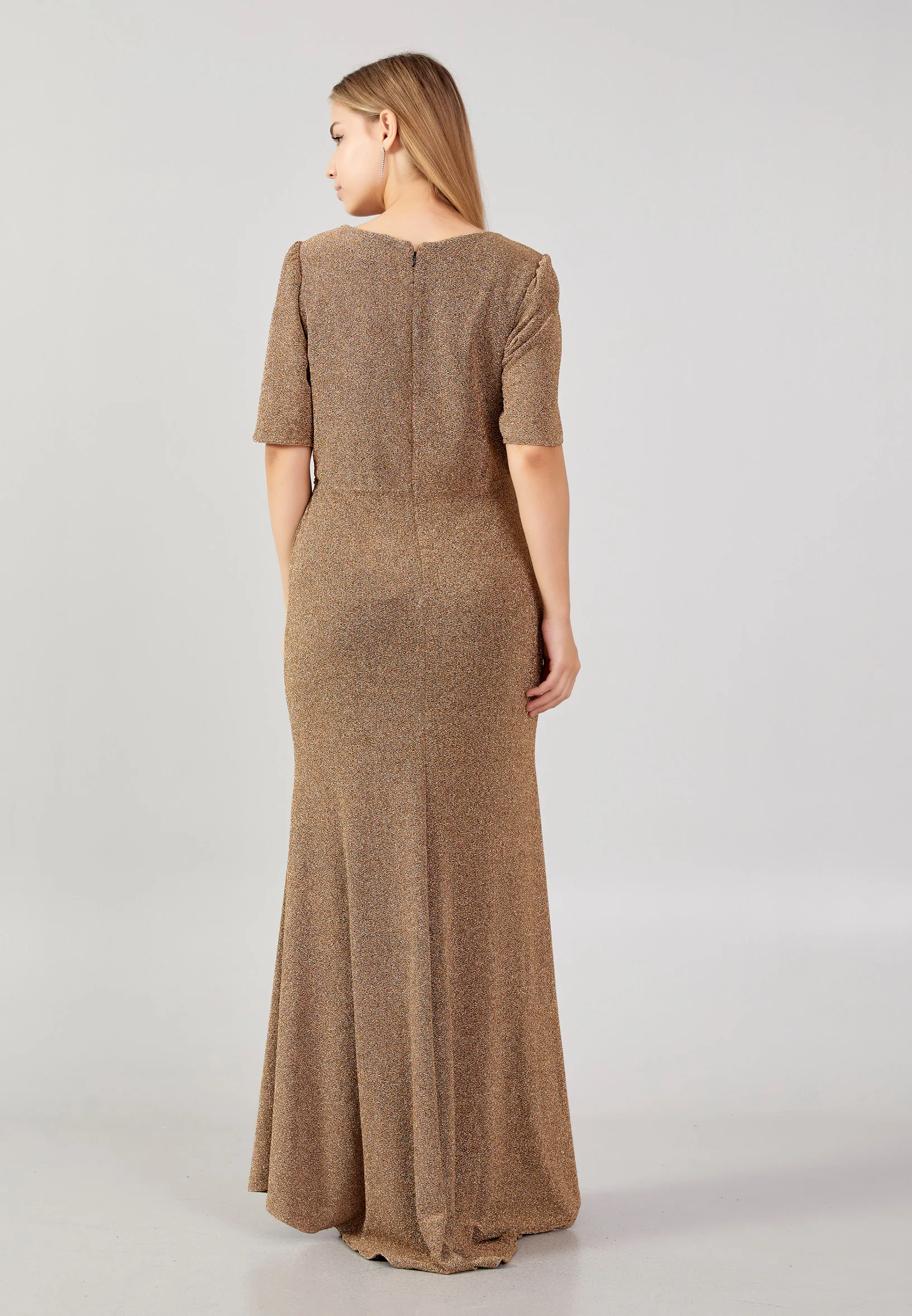 Mid-Length Maxi Lycra Column Plus Size Wedding Guest Dress swr2187-b - Image 14