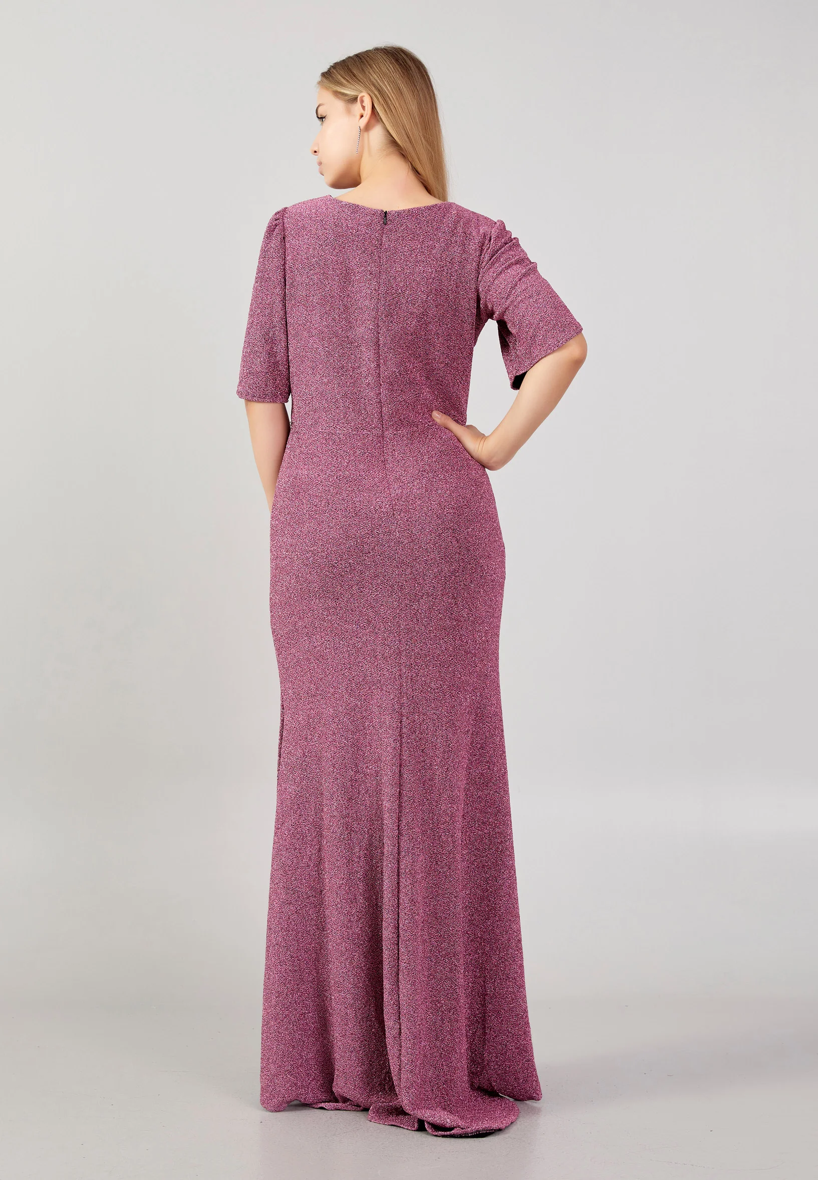Mid-Length Maxi Lycra Column Plus Size Wedding Guest Dress swr2187-b - Image 18