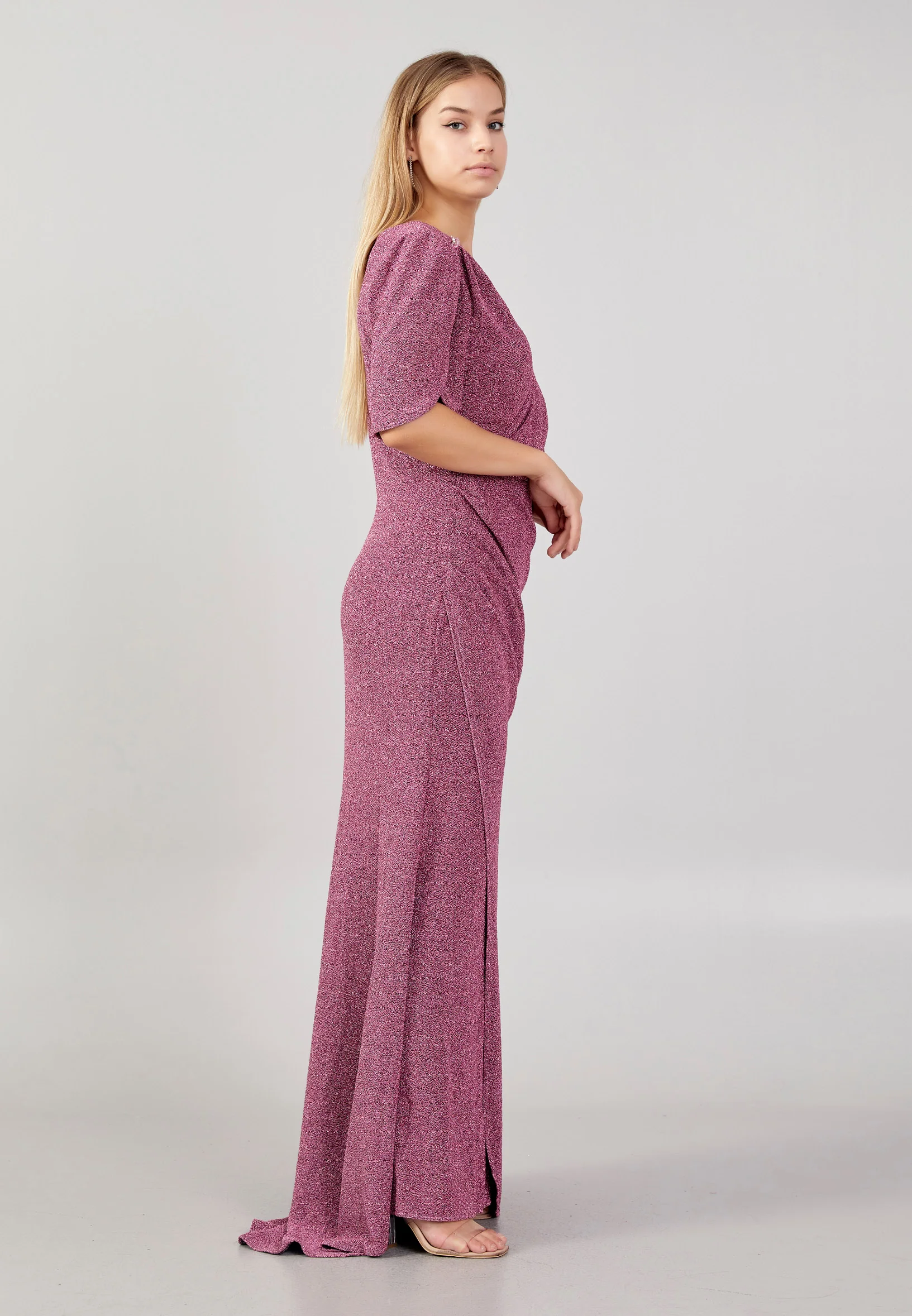 Mid-Length Maxi Lycra Column Plus Size Wedding Guest Dress swr2187-b - Image 19