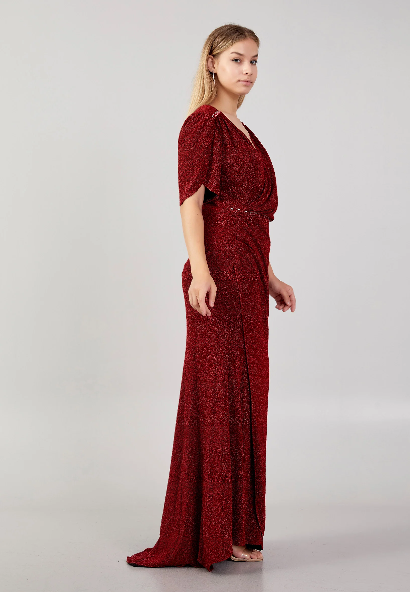 Mid-Length Maxi Lycra Column Plus Size Wedding Guest Dress swr2187-b - Image 23