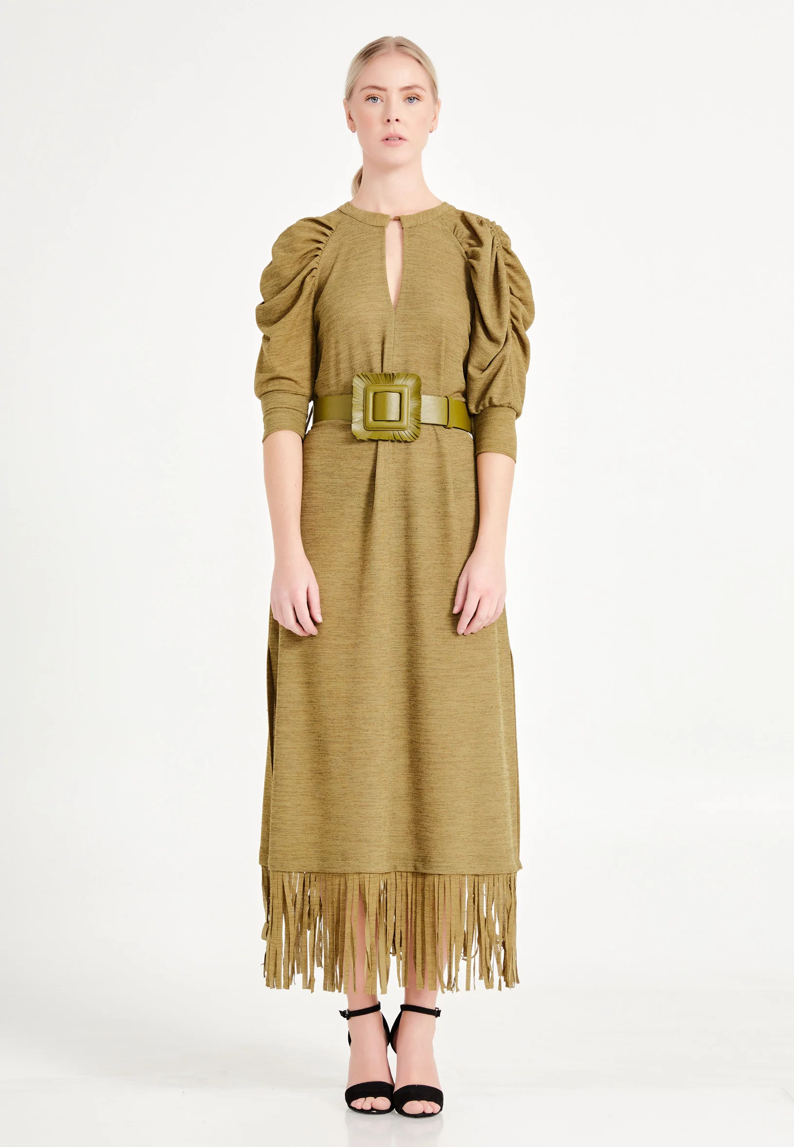 Mid-Length Maxi Lycra Column Regular Casual Dress ber20y5118 - Image 5