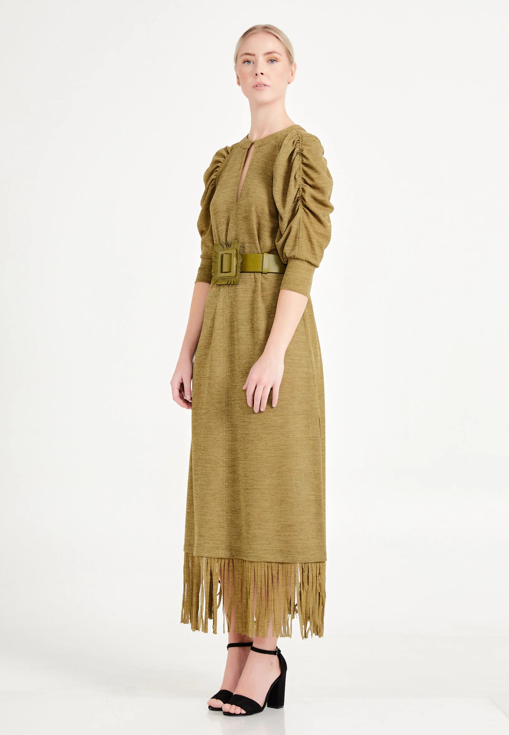 Mid-Length Maxi Lycra Column Regular Casual Dress ber20y5118 - Image 7