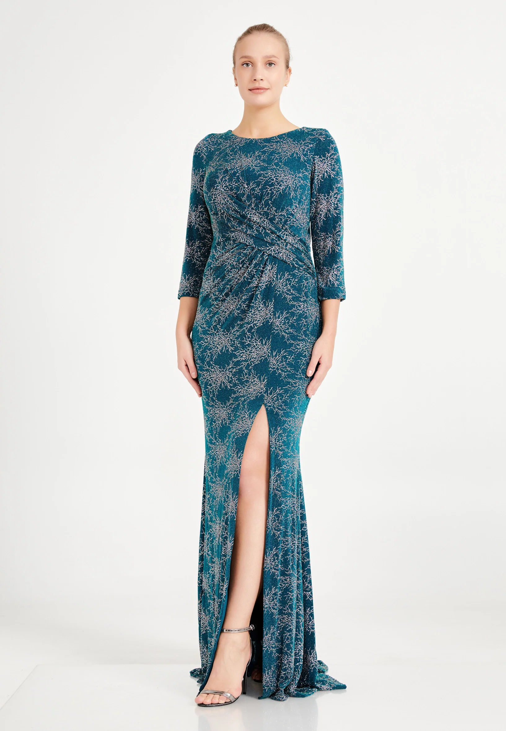 Mid-Length Maxi Lycra Mermaid Plus Size Wedding Guest Dress frc6455-b - Image 3