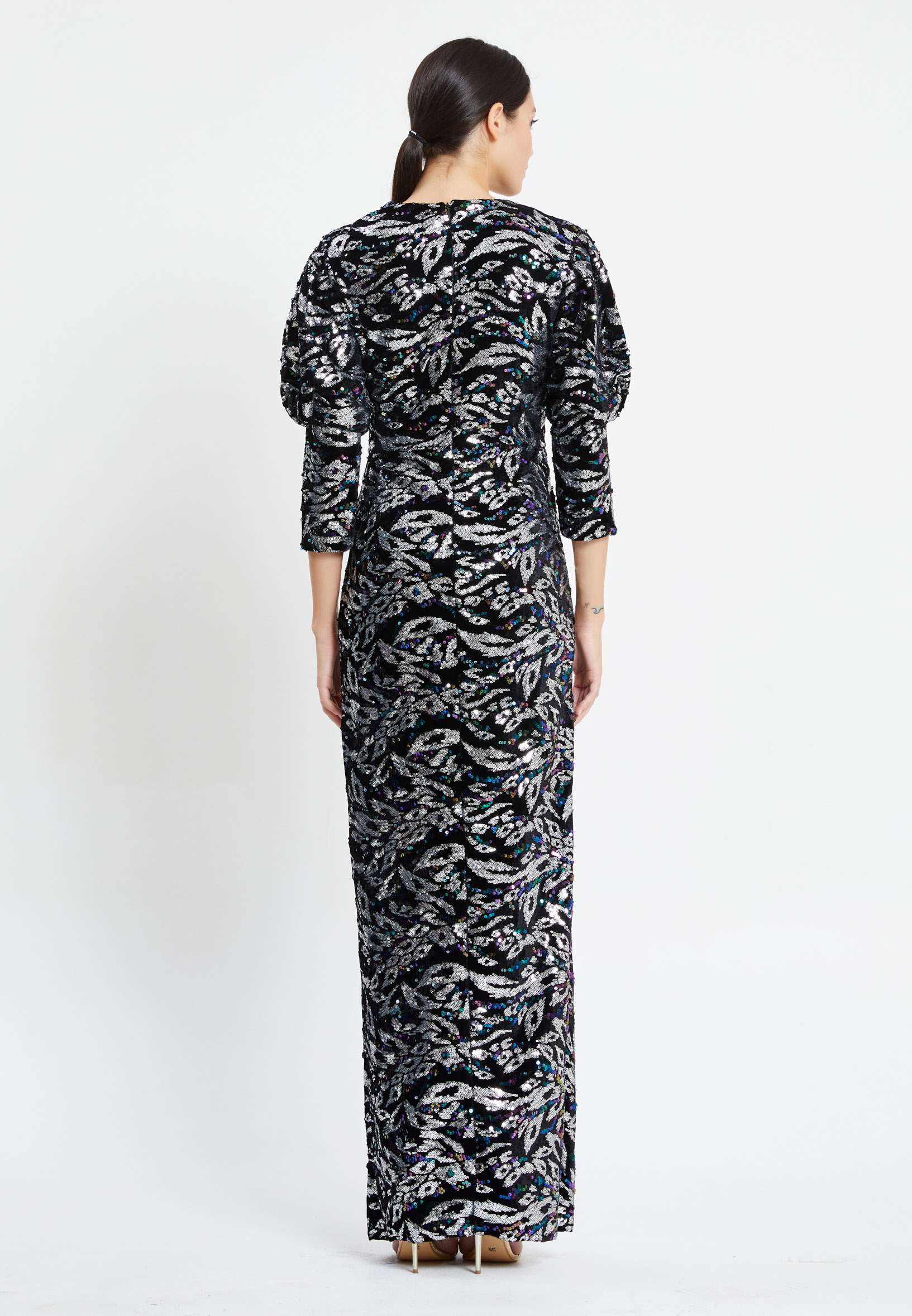 Mid-Length Maxi Sequin Column Regular Prom Dress pnl6912 - Image 2