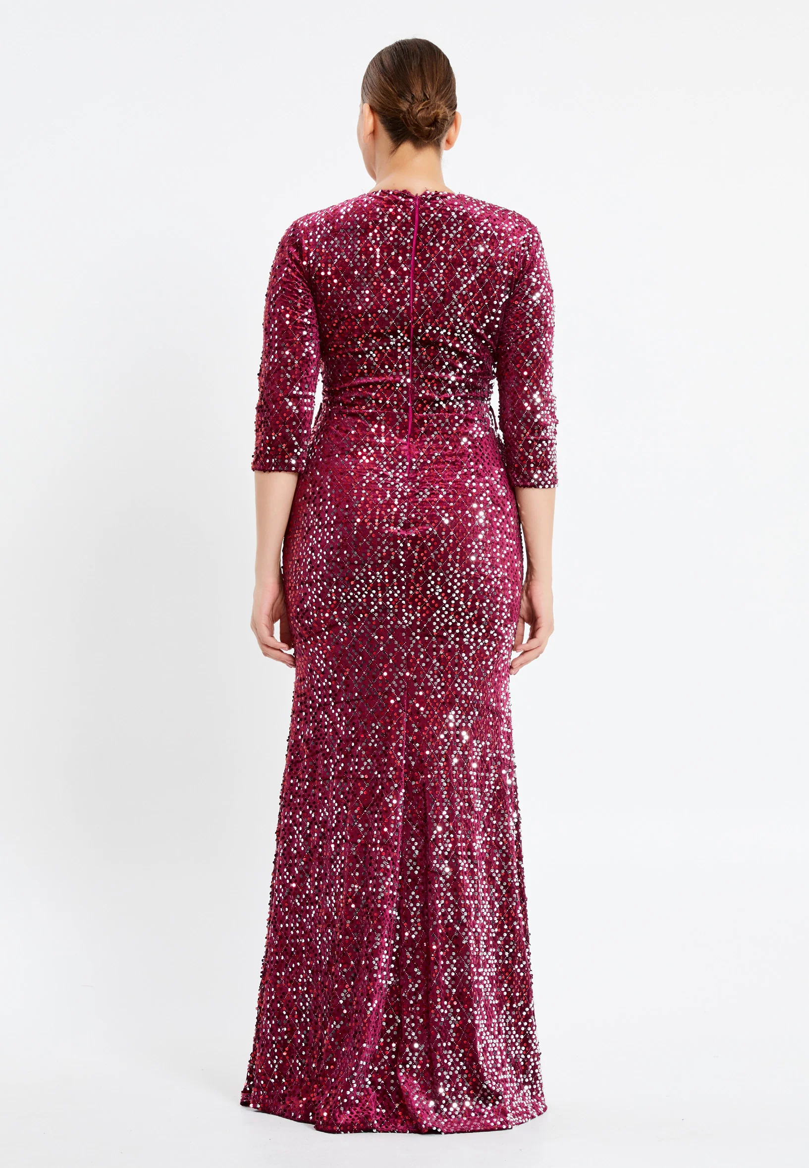 Mid-Length Maxi Sequin Mermaid Plus Size Prom Dress pnl6923-b - Image 14