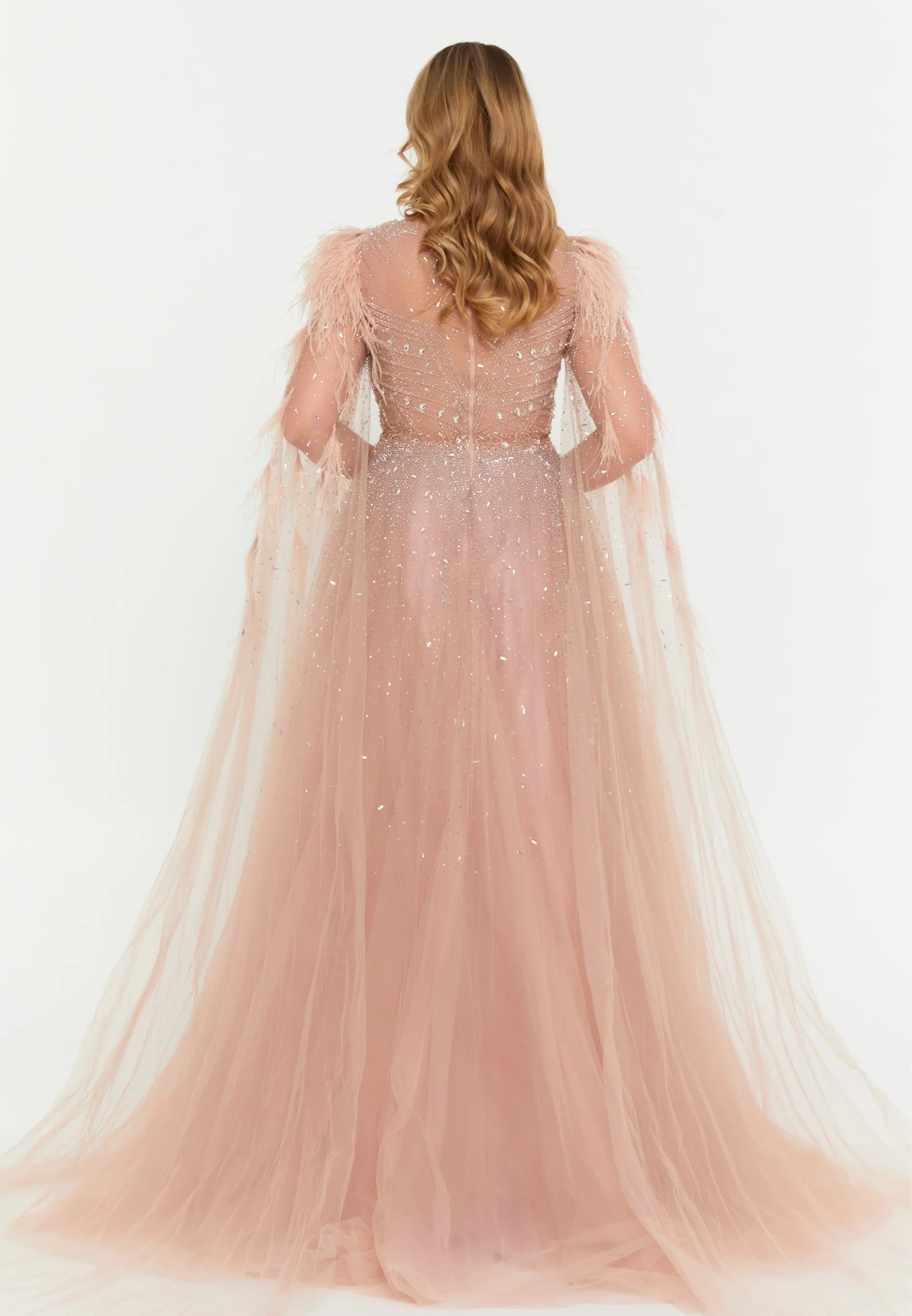 Mid-Length Maxi Tulle A - Line Regular Prom Dress mtc04-35 - Image 2