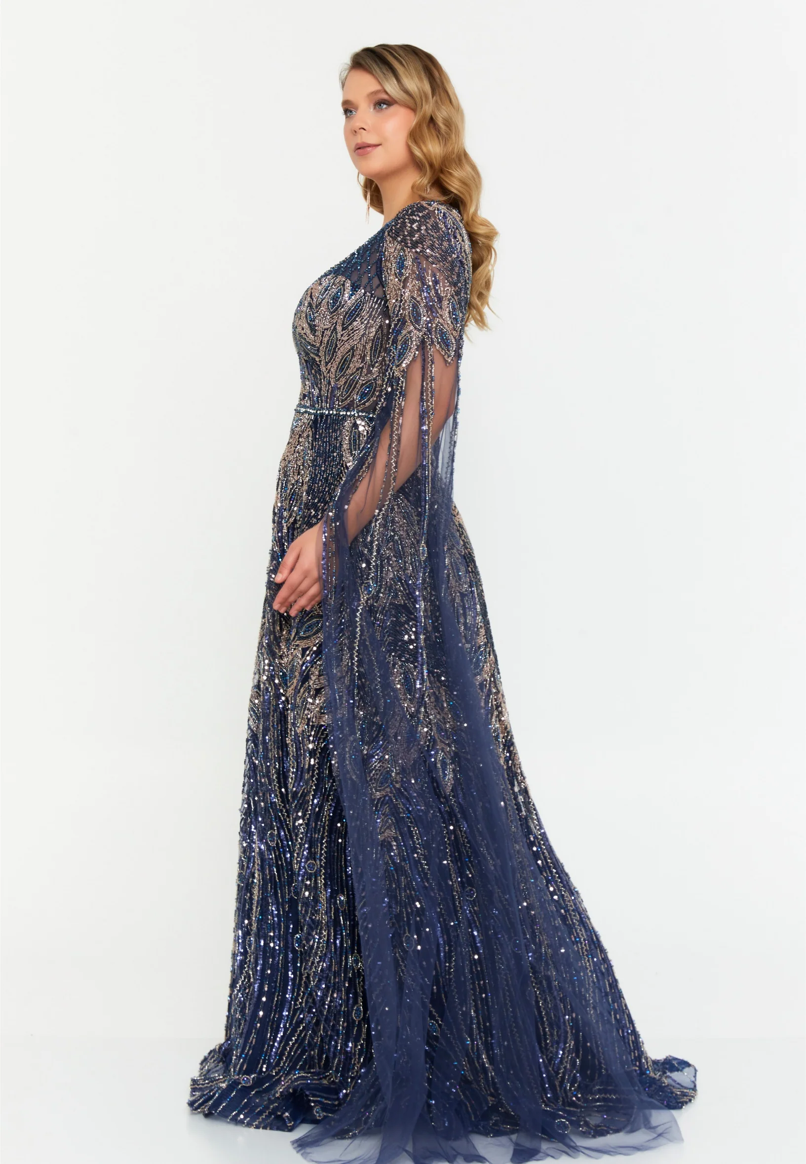 Mid-Length Maxi Tulle A - Line Regular Prom Dress mti1063 - Image 11