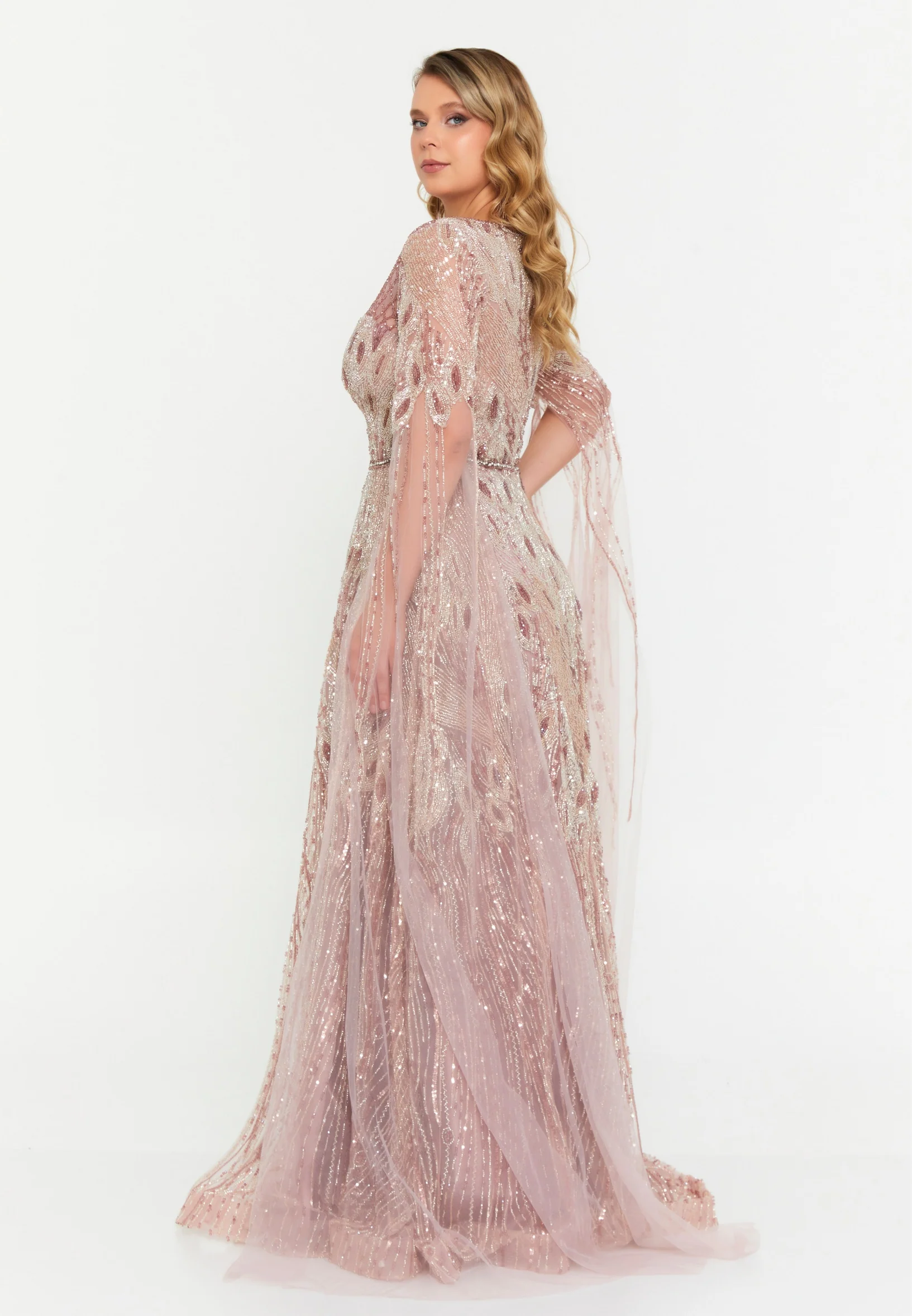 Mid-Length Maxi Tulle A - Line Regular Prom Dress mti1063 - Image 3