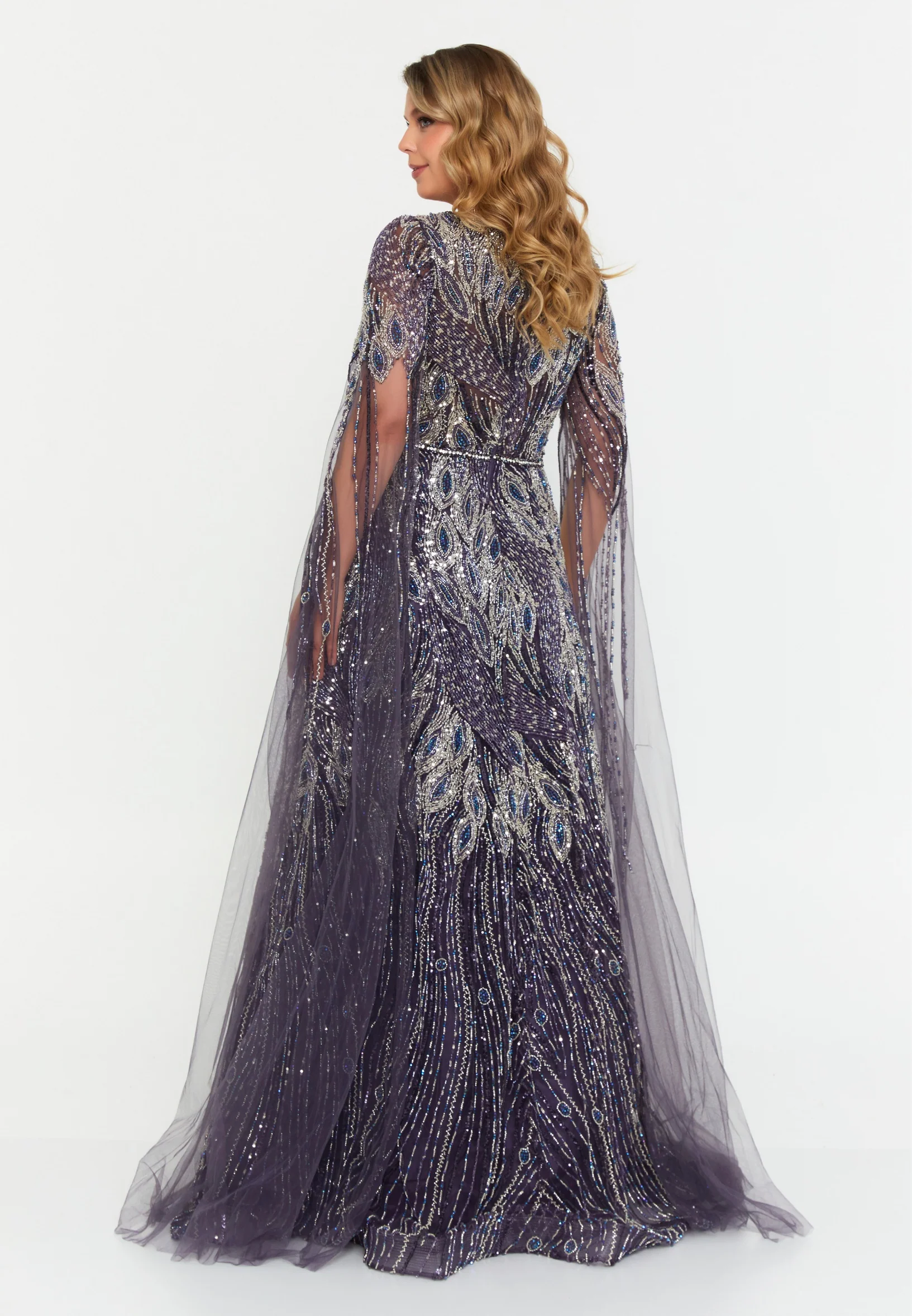 Mid-Length Maxi Tulle A - Line Regular Prom Dress mti1063 - Image 6