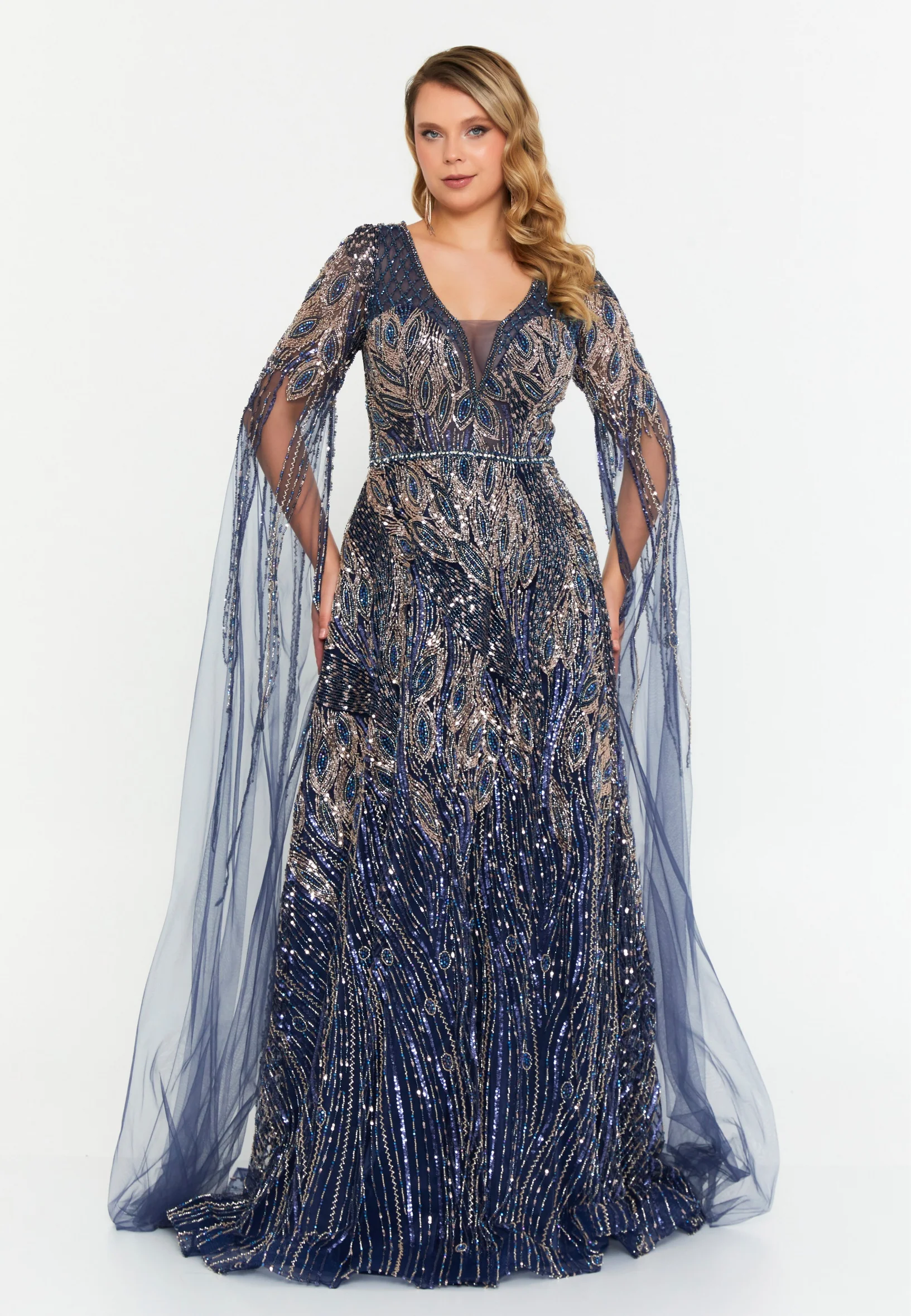 Mid-Length Maxi Tulle A - Line Regular Prom Dress mti1063 - Image 9