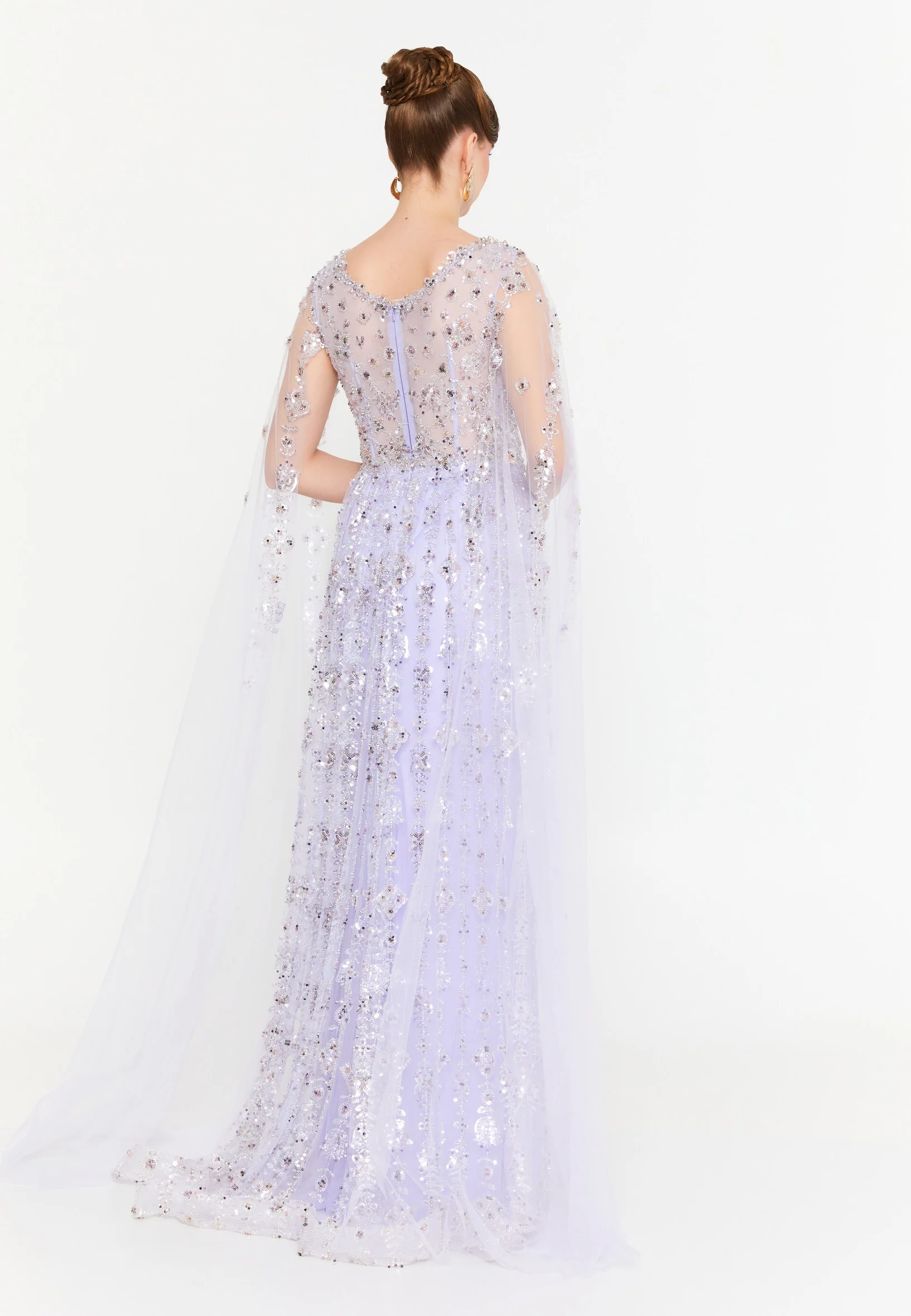 Mid-Length Maxi Tulle Column Regular Prom Dress mti1015 - Image 10