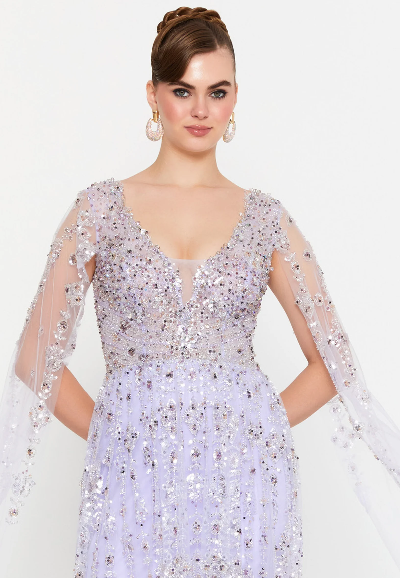 Mid-Length Maxi Tulle Column Regular Prom Dress mti1015 - Image 12