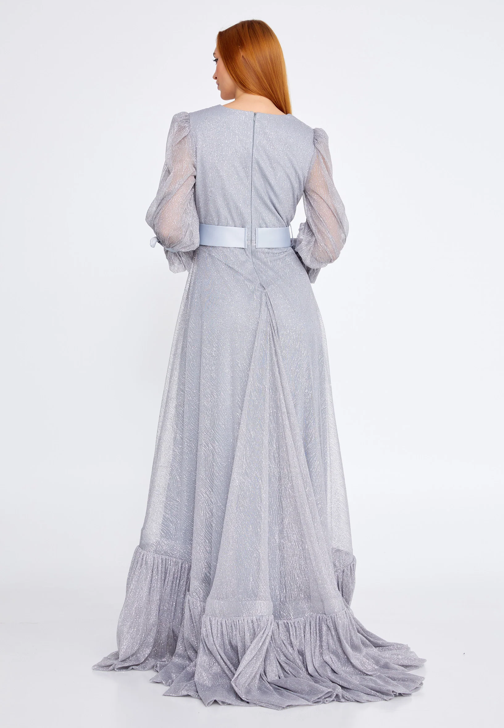 Mid-Length Maxi Tulle Column Regular Wedding Guest Dress mtn2236 - Image 15
