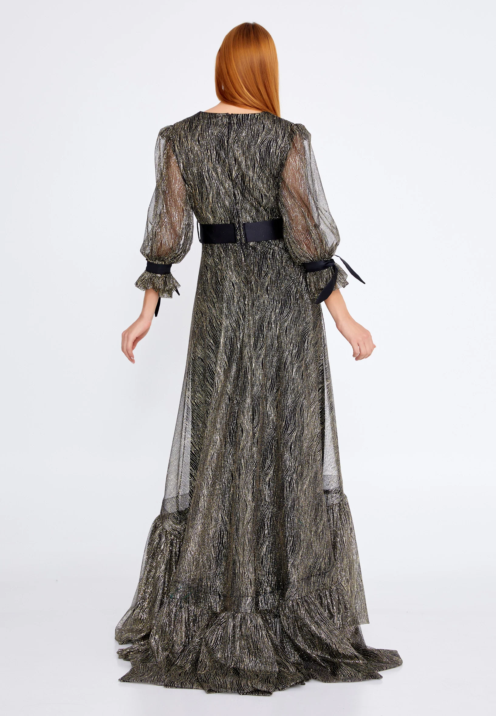 Mid-Length Maxi Tulle Column Regular Wedding Guest Dress mtn2236 - Image 3