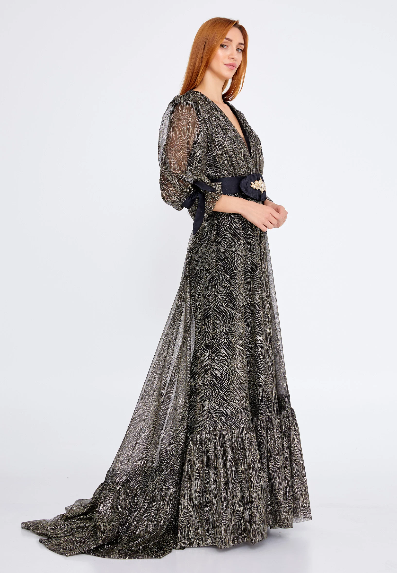 Mid-Length Maxi Tulle Column Regular Wedding Guest Dress mtn2236 - Image 4