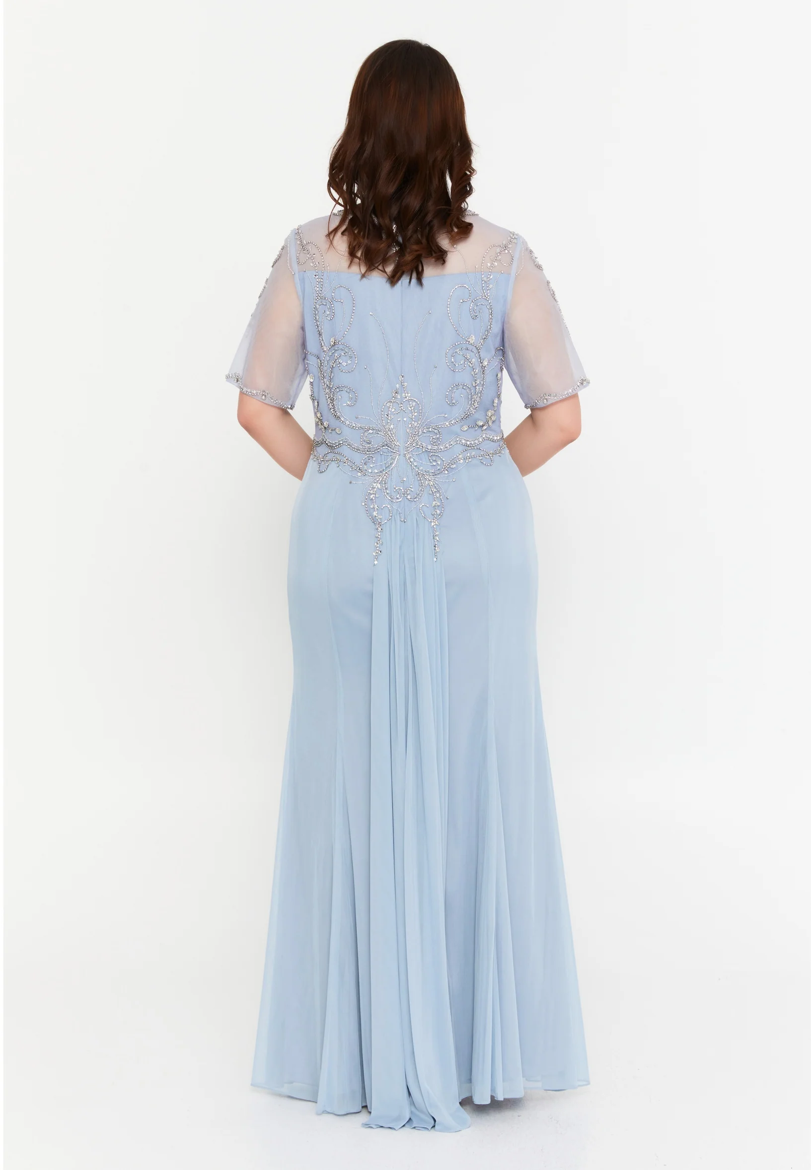 Mid-Length Maxi Tulle Mermaid Plus Size Wedding Guest Dress mtcmt002 - Image 2