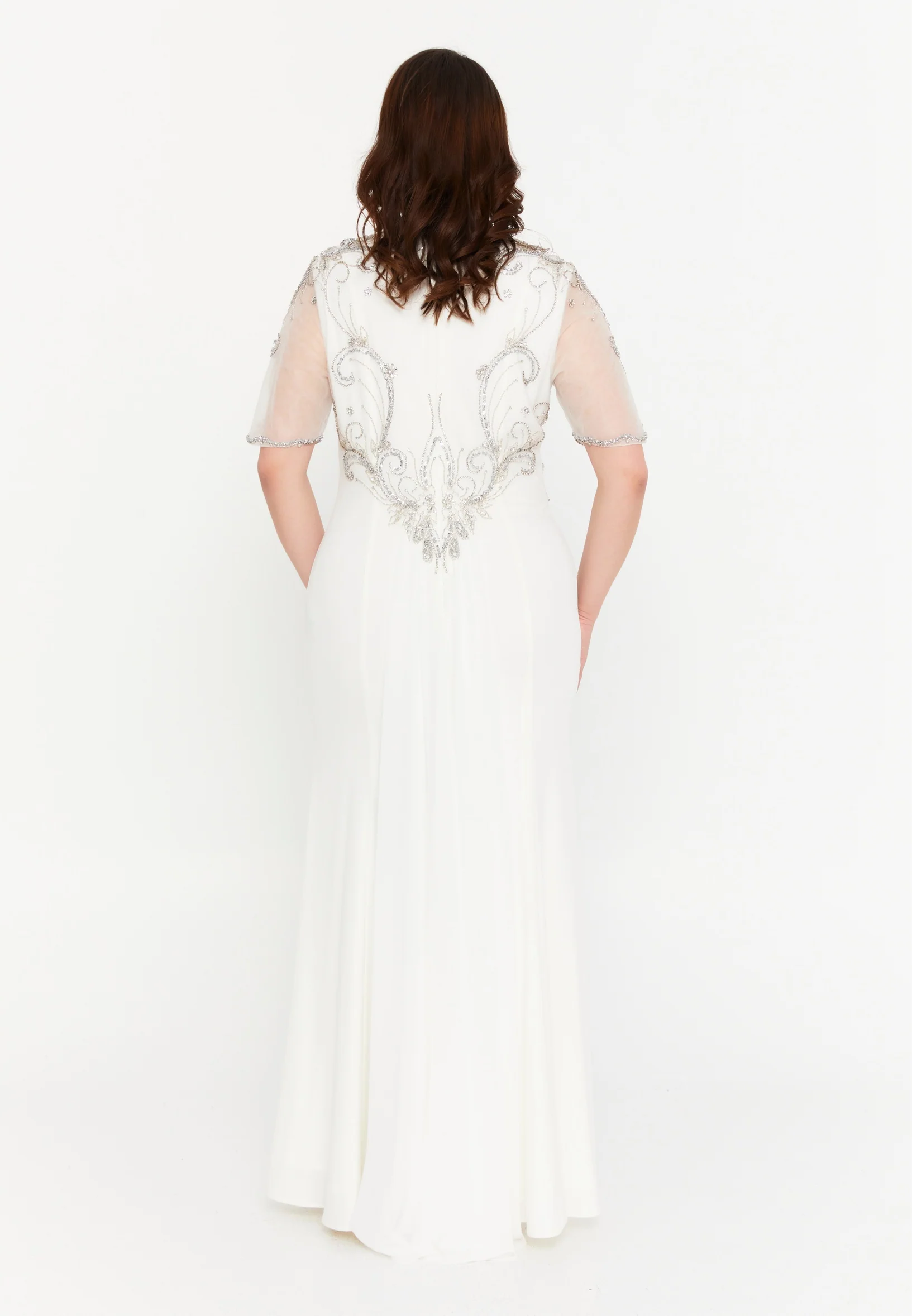 Mid-Length Maxi Tulle Mermaid Plus Size Wedding Guest Dress mtcmt003 - Image 2